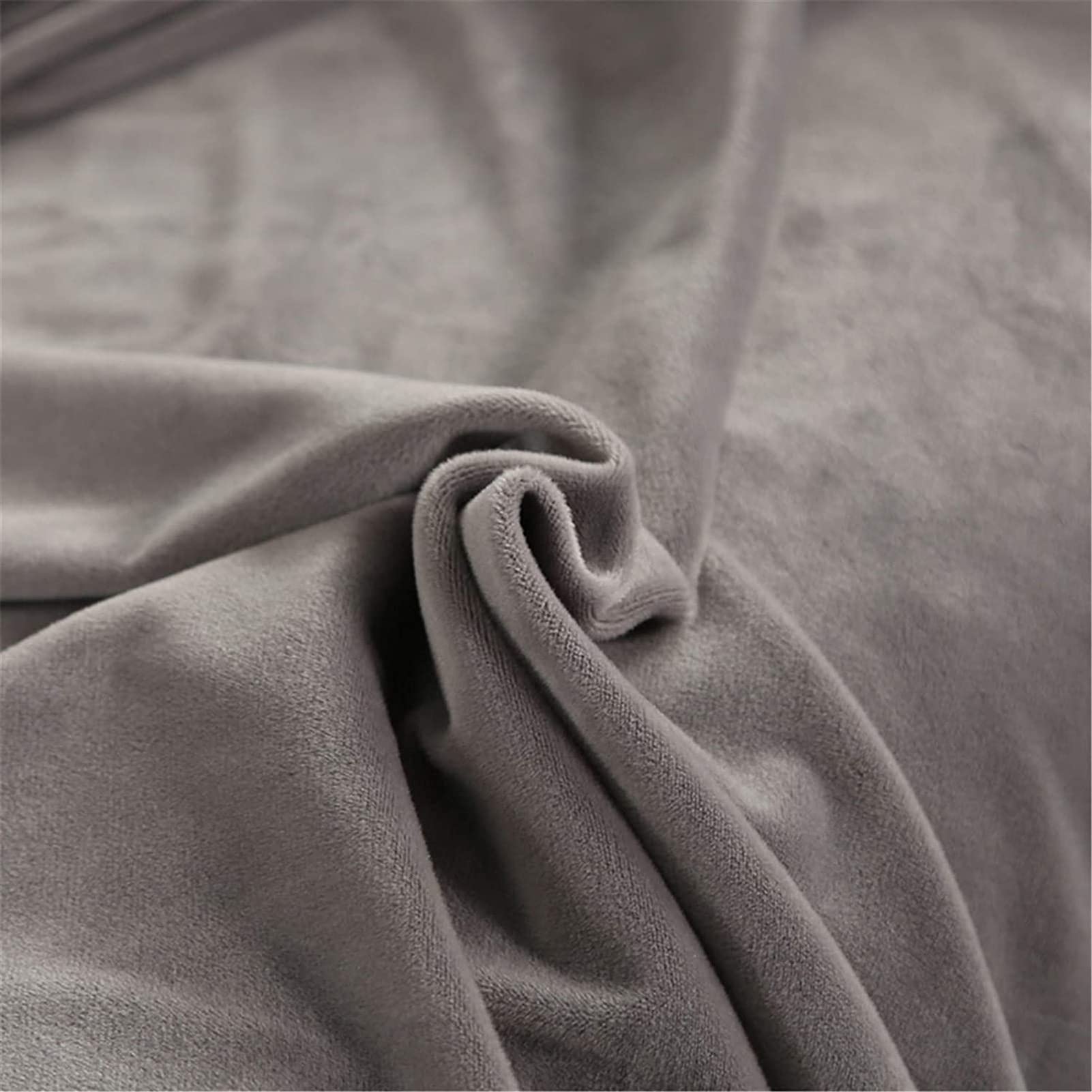 Elegante funda de futón de terciopelo gris claro con falda de volantes, funda elástica sin brazos, versátil, protector de sofá, resistente a la piel, para decoración moderna del hogar