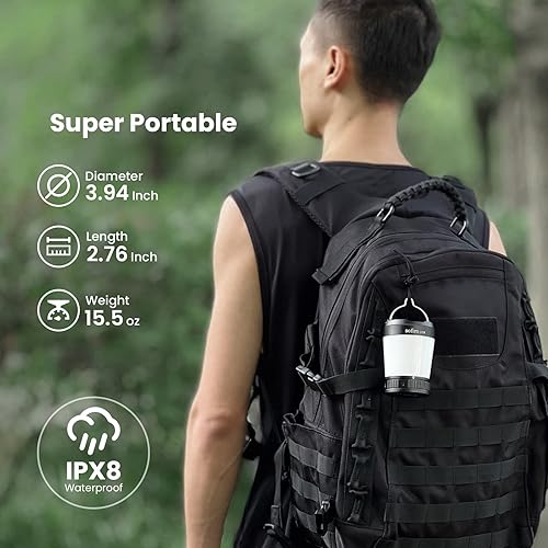 Miniatura 6 de Sofirn LT1S - Linterna LED para campamento, linterna recargable con luz regulable de 2700 K a 6500 K, luz roja, 500 horas de duración de la batería