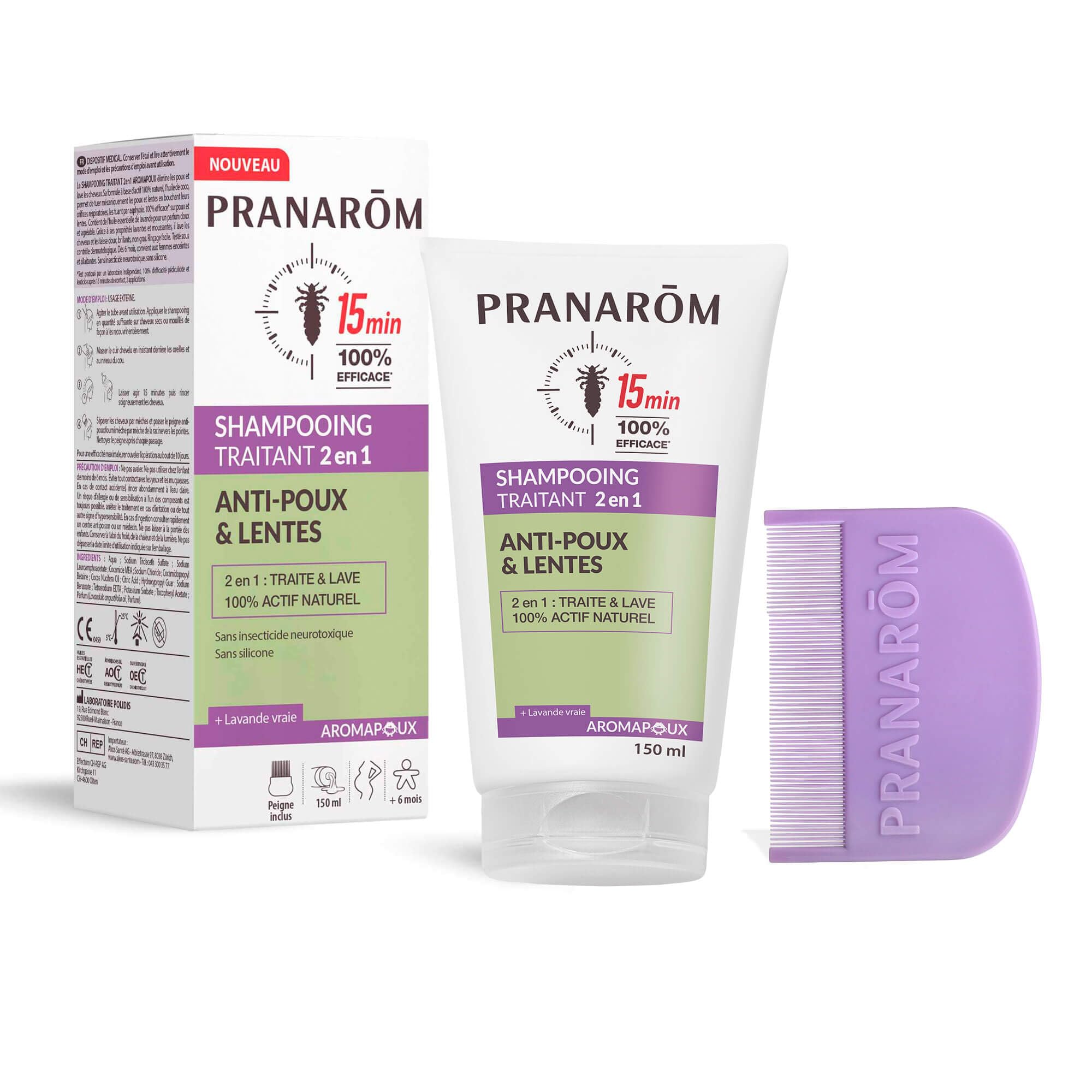 Pranarôm - Aromapoux Shampooing traitant 2 en 1