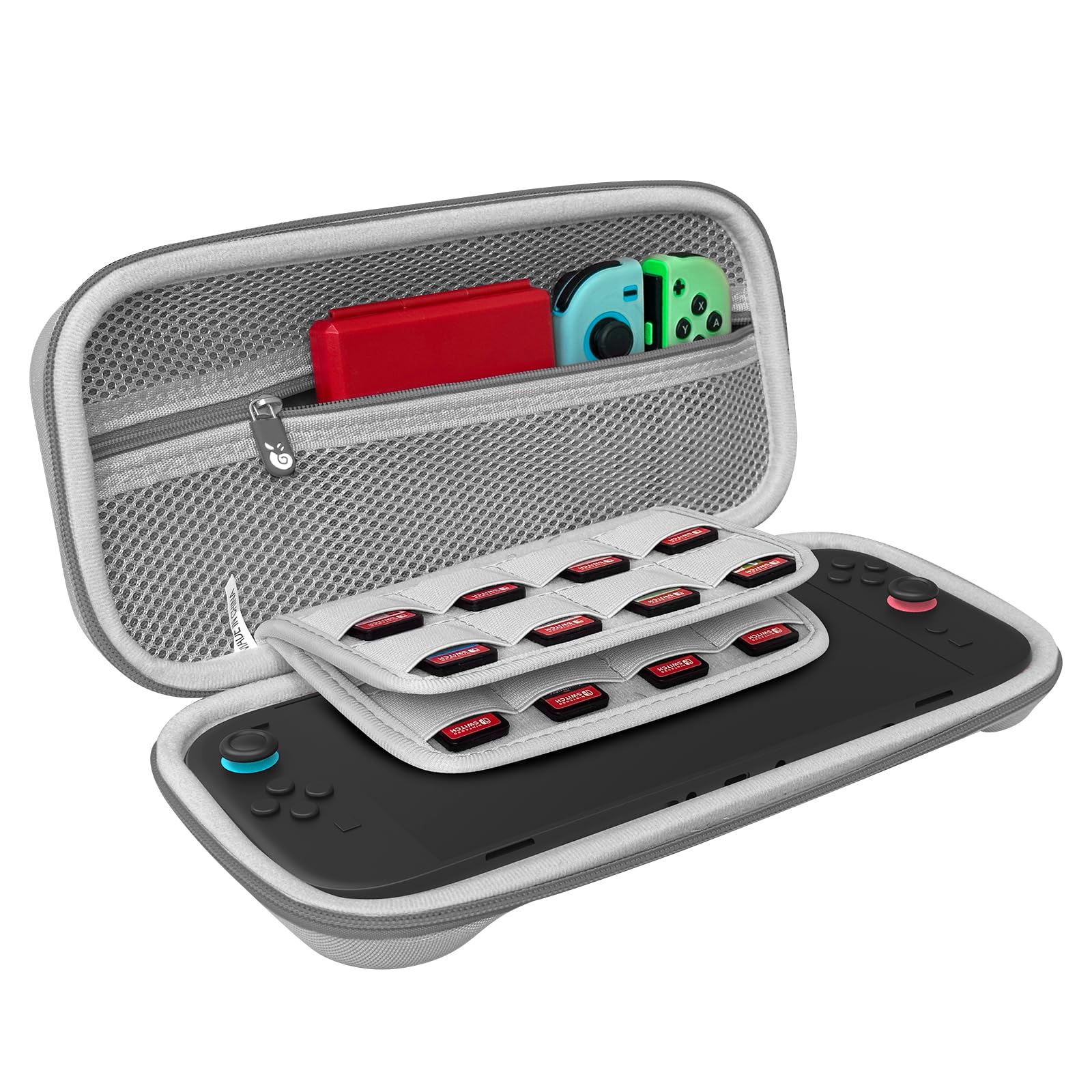 Hermitshell Hard Travel Case für Nintendo Switch 2 Controller (Nur Fall) (Größe: Klein/Groß) (grau, Groß)