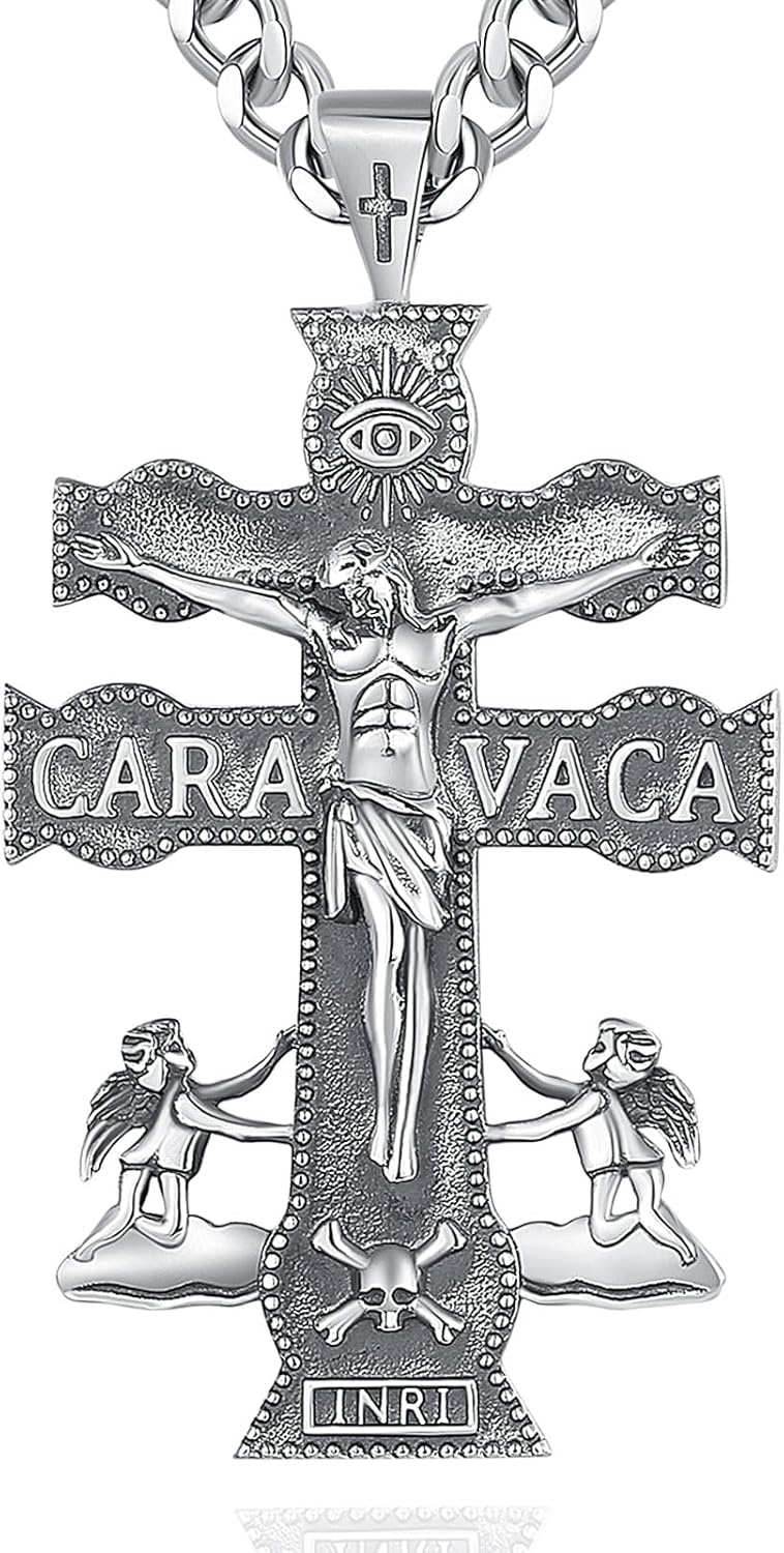 CELESTIA 925 Sterling Silver St. Michael/St. Christopher/St. Benedict/St. Gabriel/Virgin Mary/Jesus/Caravaca/Metatron/Seal of Seven Archangel Medals for Men Women Religious Gifts