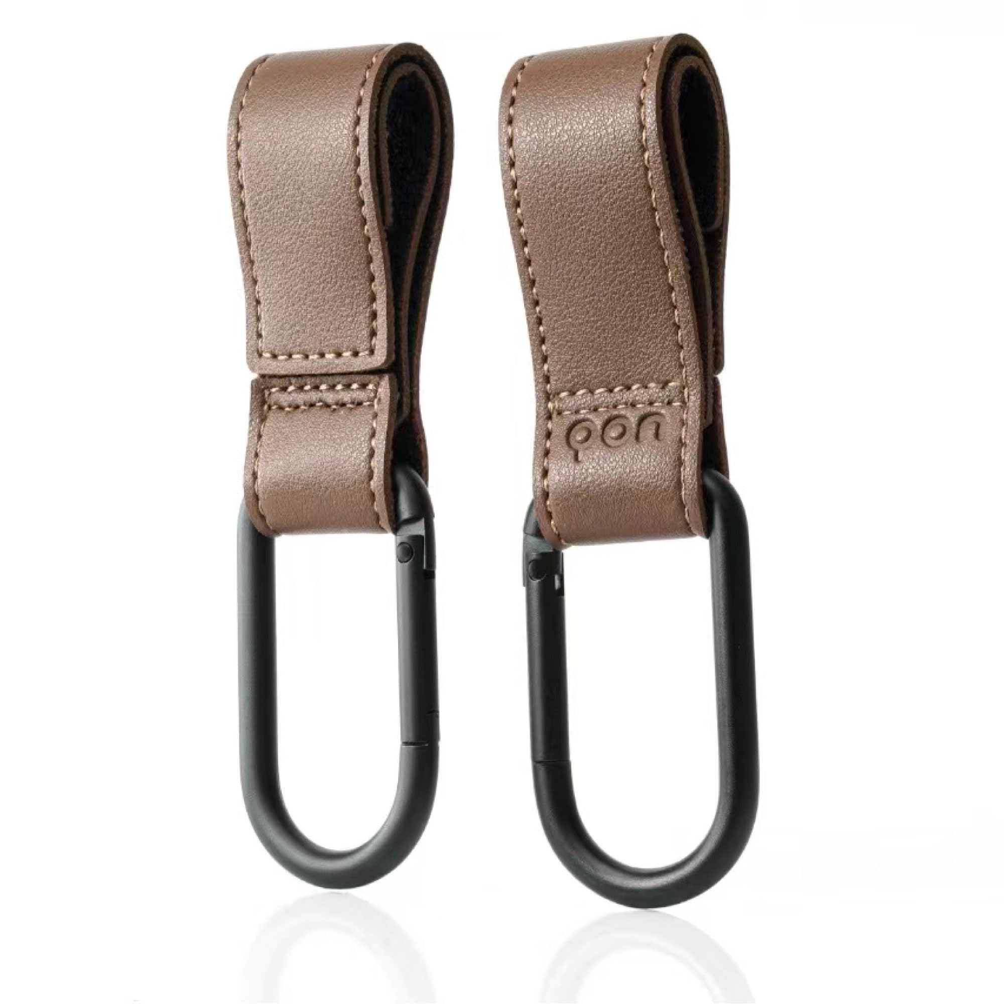 ベビーカー フック ベビーカーフック【グッドデザイン受賞】ベビーカー アクセサリー 耐荷重量90kg オープンロックカラビナ 2set (Chocolat)