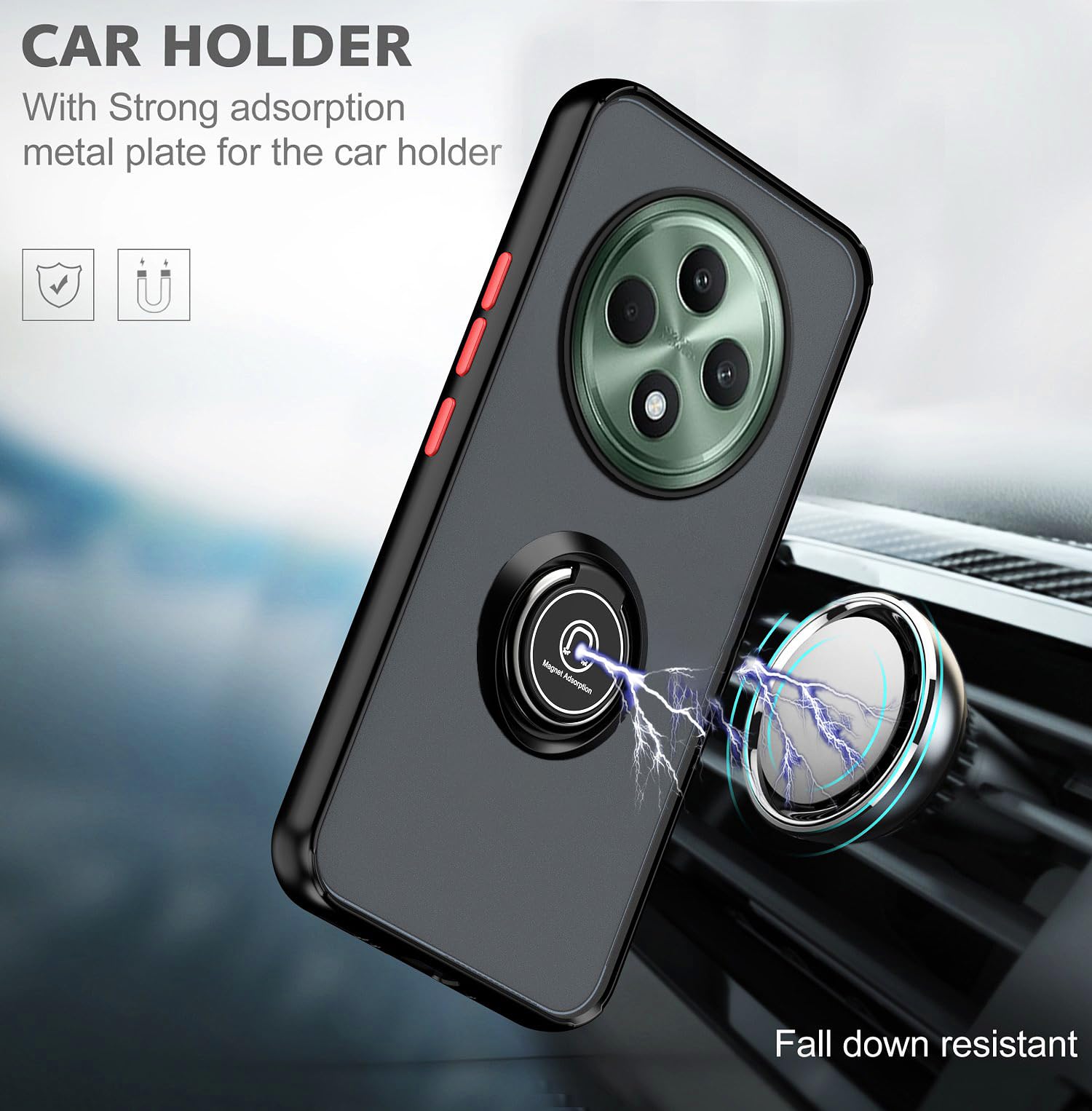 Per Oppo Reno6 5G Custodia, Magnetico Anello Armatura