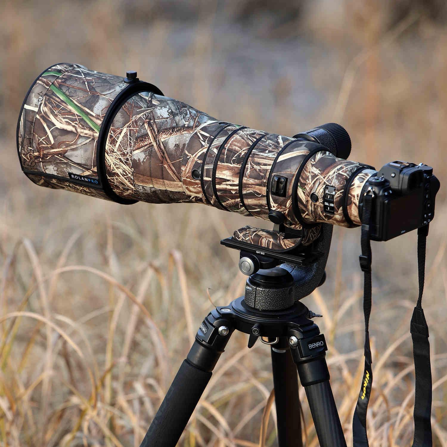 ROLANPRO Lens Camouflage Cover for Nikon NIKKOR Z 600mm f/4 TC VR S Protective Sleeve Outdoor Case