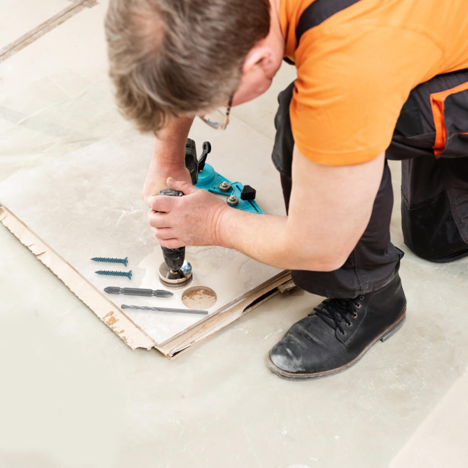 Housoutil 1 Set Wall Screws Drill Bit Concrete Wall Anchors Concrete Screws Plaster Board Screws Anchors