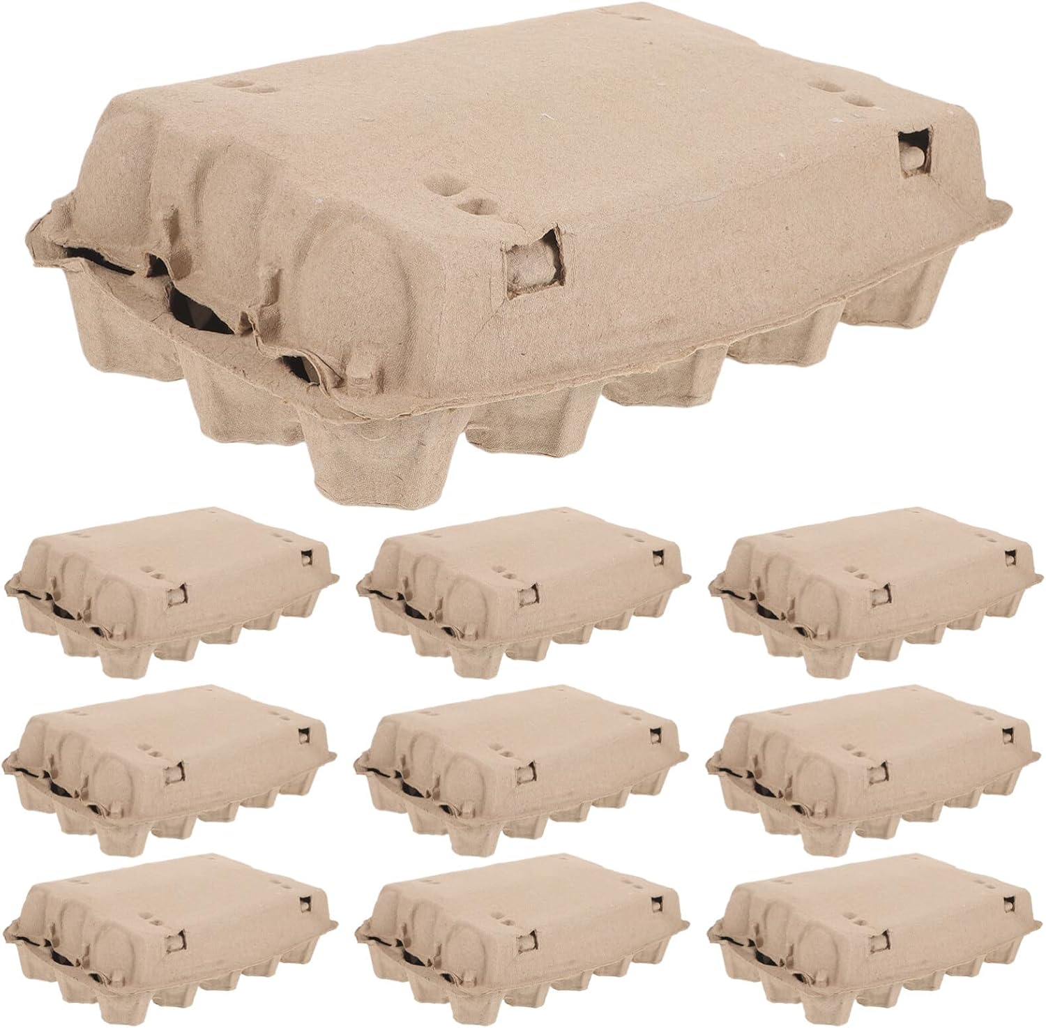 Angoily 10pcs Mini Fridge Stand Egg Empty Carton Egg Tray Lid Organizer for Egg Cardboard Egg Cartons Egg Organizer Empty Egg Carton Mini Egg Cartons Fridge Egg Holder Paper Eggs Bulk