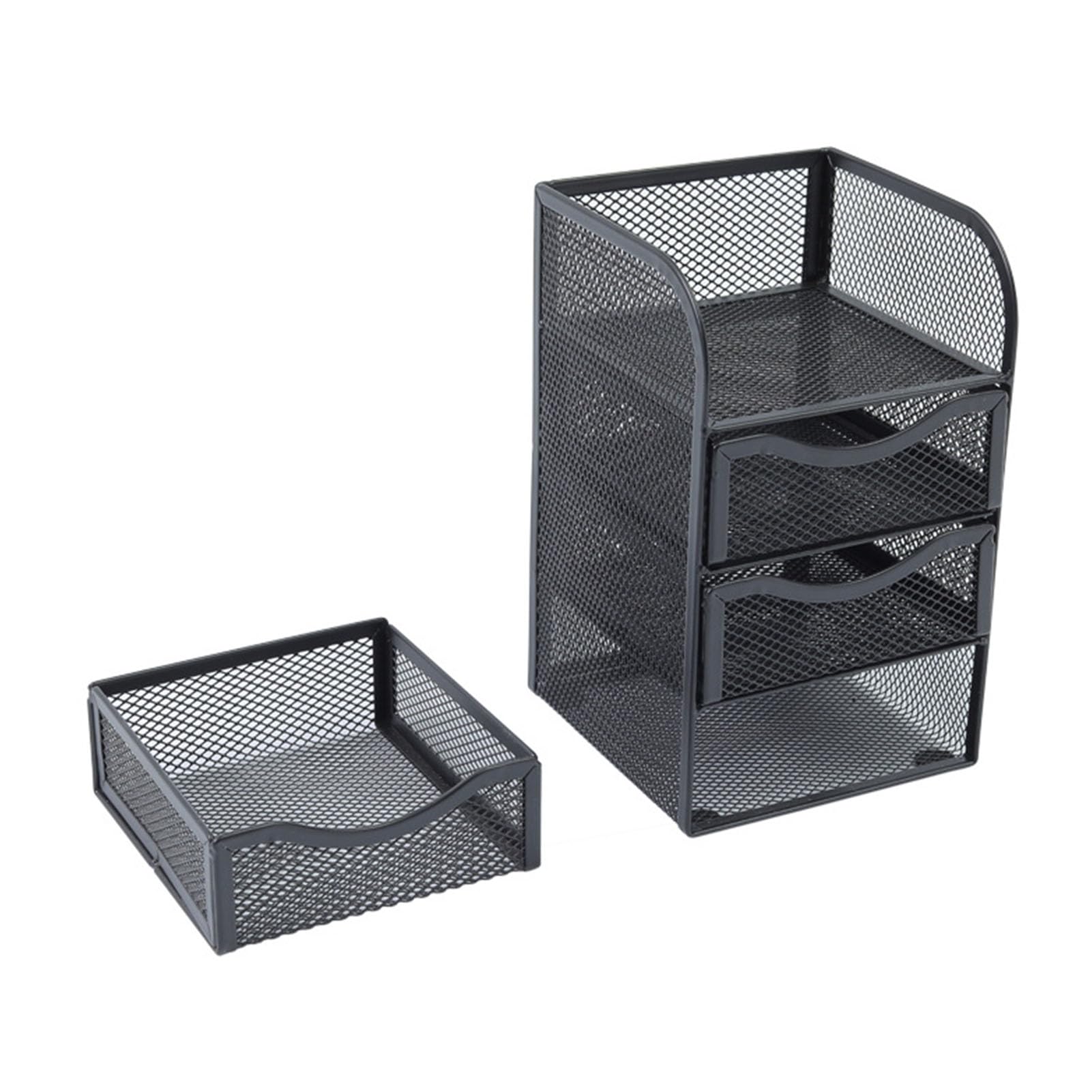 Cocoarm Cassettiera Organizer da Scrivania con 3 Cassetti, 4,9x5,0x8,1in