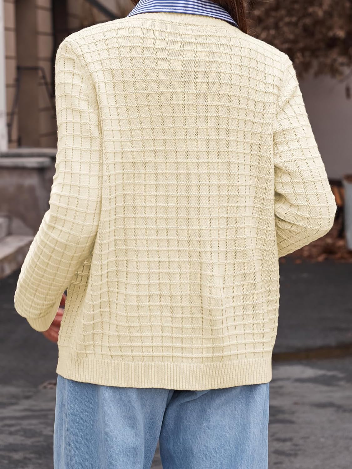 BAISHENGGT Women's Knit Cardigan Sweaters Casual Fall Fashion Long Sleeve Button Down Trendy Outerwear - Image 2