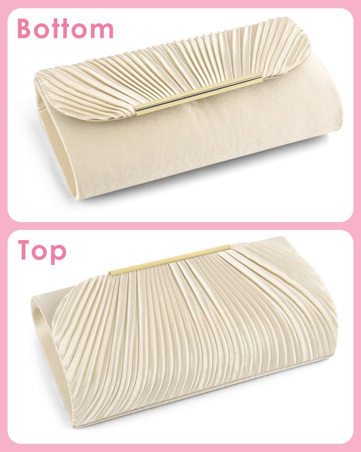 TINDTOP Clutch Purses for Women Evening Handbags for Formal Wedding Party Cocktail Prom Crossbody Shoulder Envelope Bag - Image 7