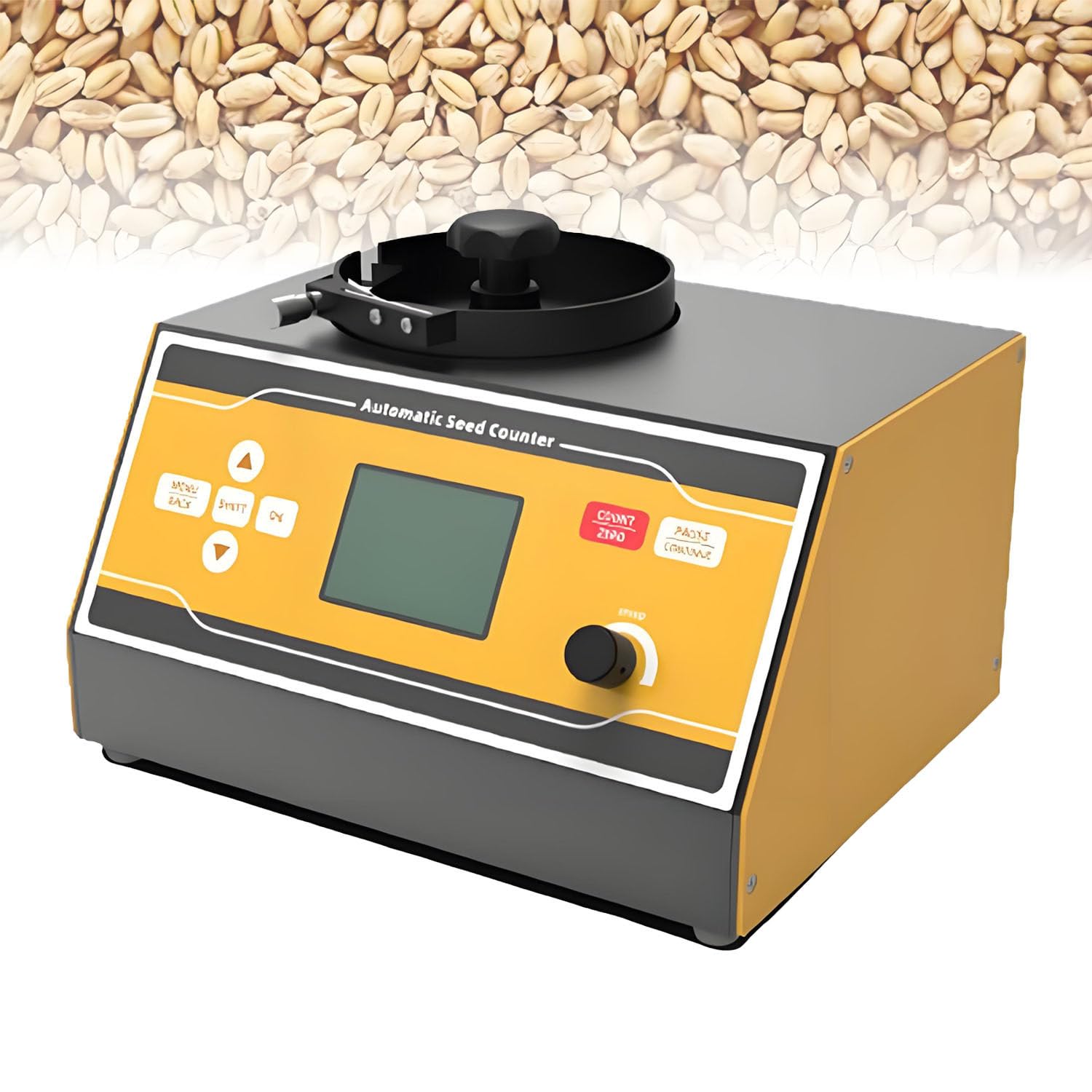 Contador automático de Semillas, máquina electrónica de conteo de Semillas con Pantalla LCD, Velocidad ≥1000/3 min para Semillas de arroz, Trigo, Sorgo, maíz y hortalizas.