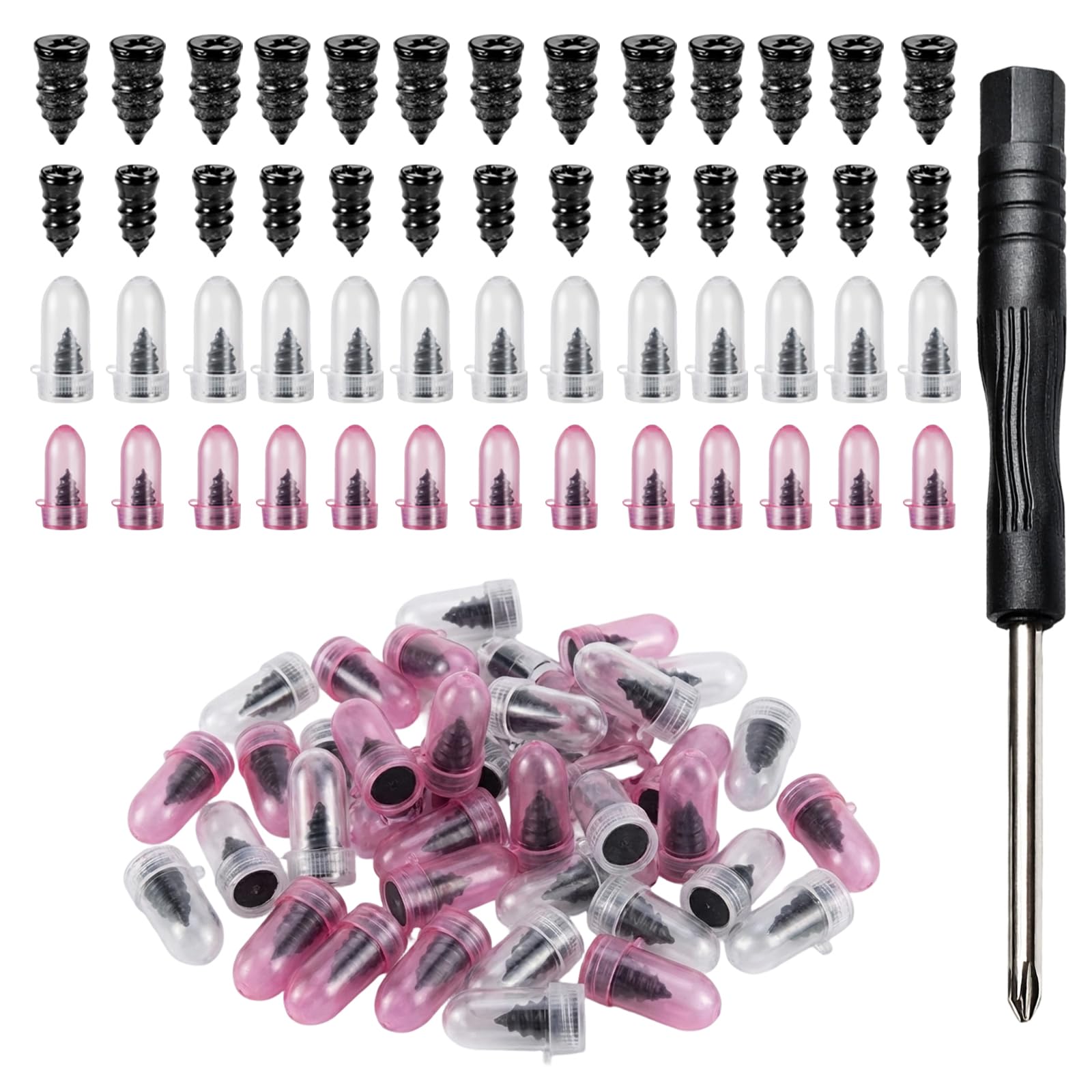 YcsRnn Puncture Repair Kit, 101 Piece Tyre Repair Screws with Screwdriver, Emergency Roadside Car and Bicycle Tyre Puncture Repair Tool, Multi-Vehicle Fleet and Agricultural Equipment Repair Solution