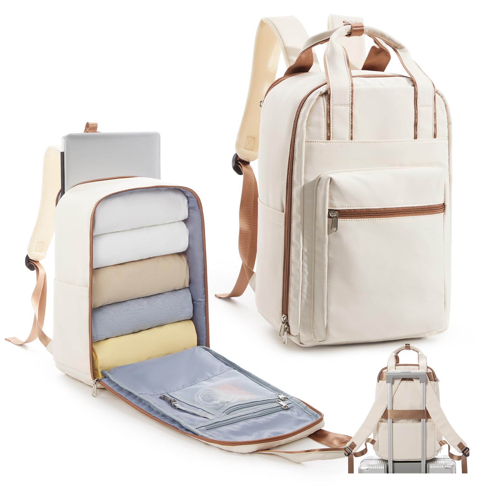 SZLX Zaino Ryanair 40x30x20 Sottovuoto con Pompa Zaino Ryanair 40x20x25 Donna Zaino da Viaggio Wizzair Bagaglio a Mano Uomo per Laptop da 14 Pollici Borse da Cabina 45x36x20 Easyjet con Porta Scarpe