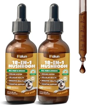 Mushroom Supplement for Dogs - Supports Immune, Joint & Skin Health - 120ML