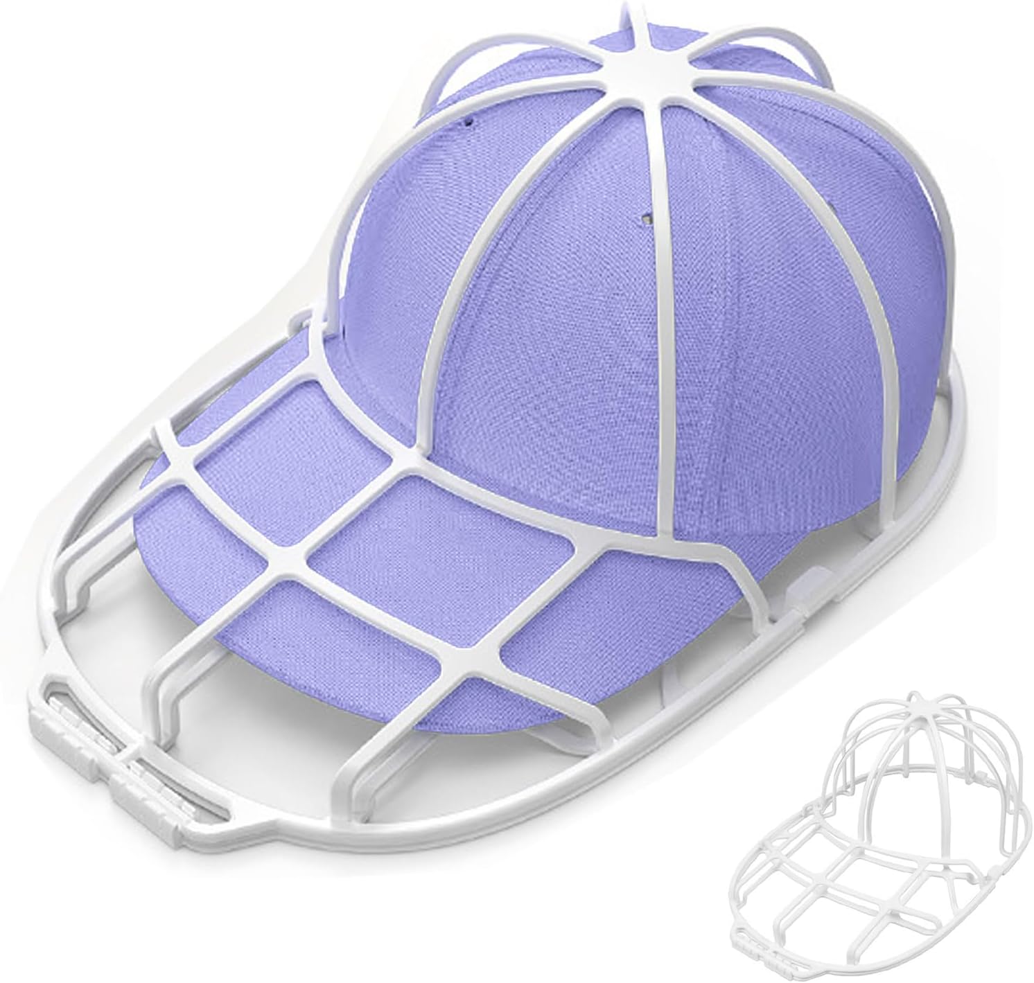 Hat Washer Cage for Washing Machine – Cap Cleaner Holder for Cleaning and Protecting Hats- Universal Hat Cleaner for for Adult and Kid’s Baseball Caps – White (1 Pack)