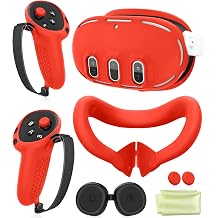 YRVXW Silicone Cover Set Compatible with Meta/Oculus Quest 3