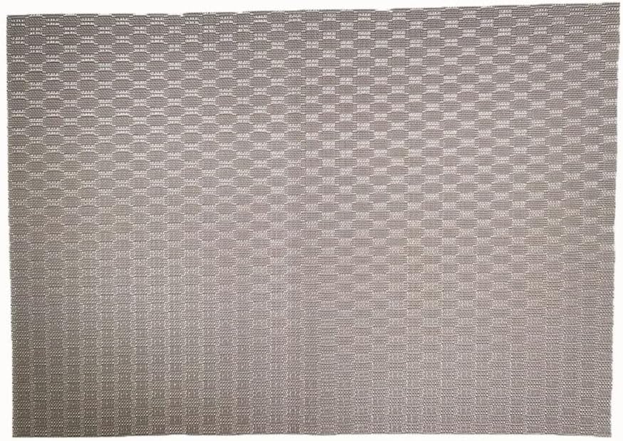 European Placemats Washable PVC Dining Table Set Woven Mat Western Placemat Coaster Non-Slip Mat(D)