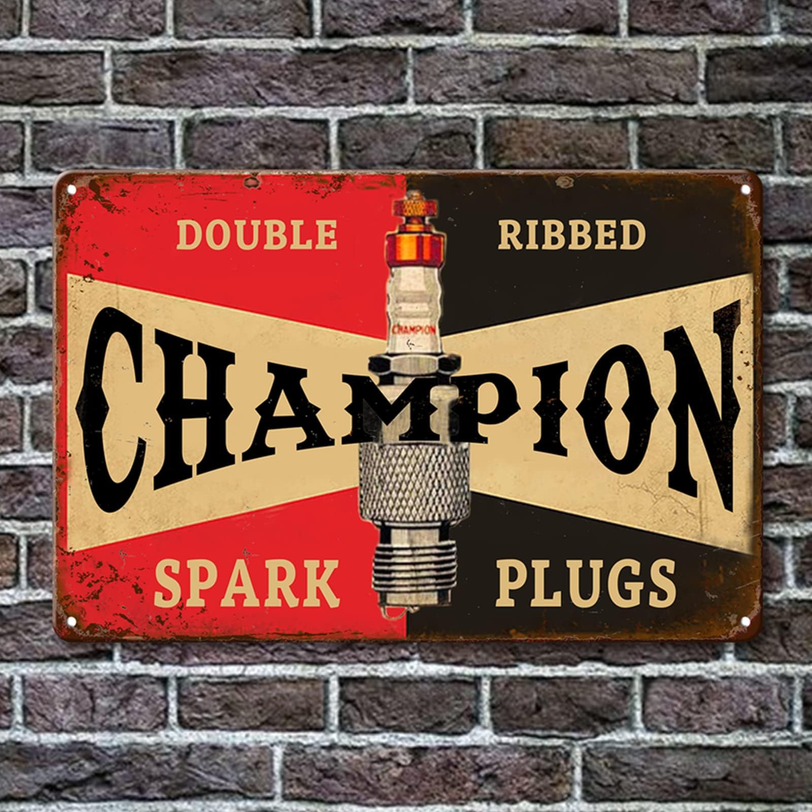 Lot De 6 Plaques Murales Métal Vintage Automobile - 20x30 Cm, Décoration Garage, Atelier, Bar - 3