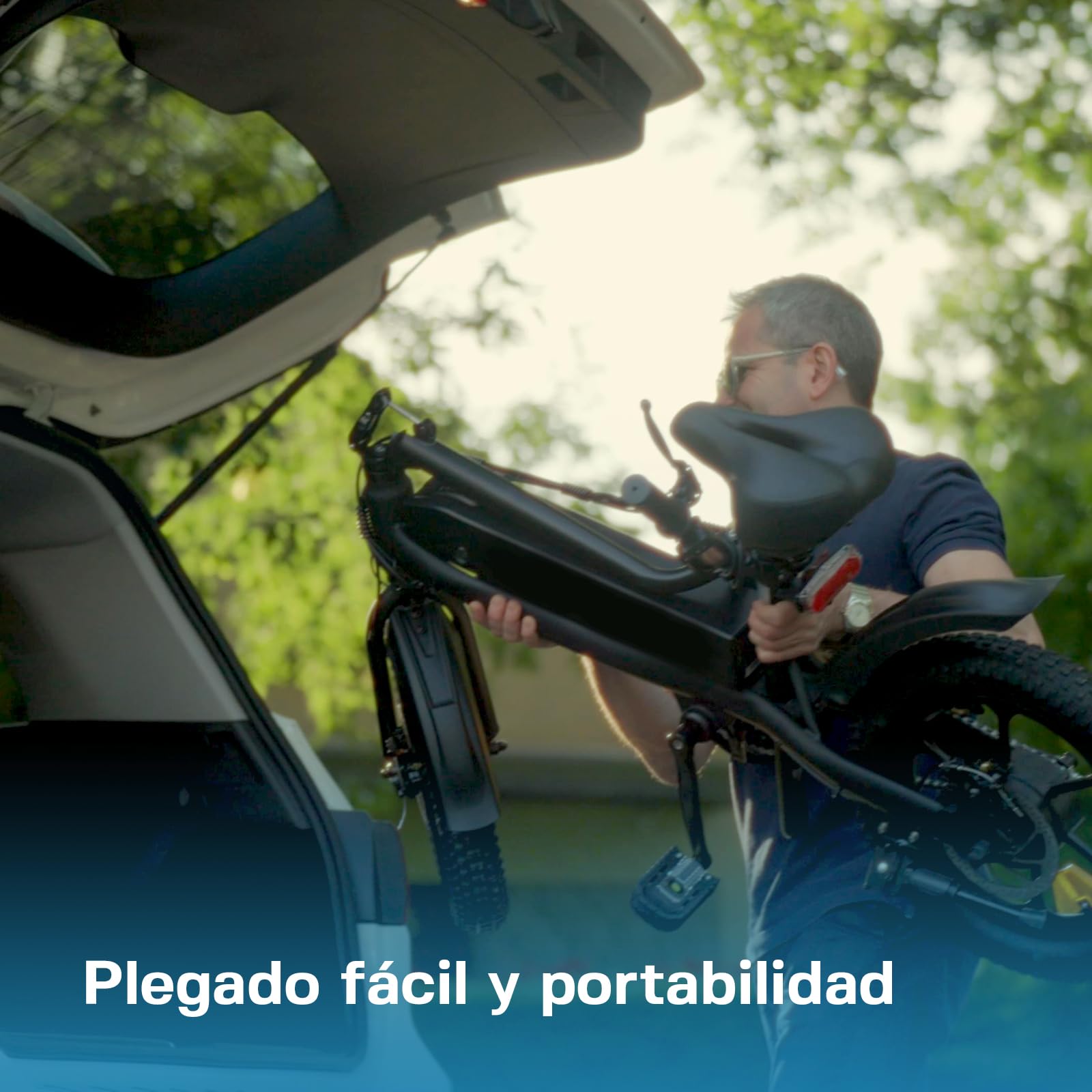 Bicicleta Eléctrica Plegable de 16x3, Batería Extraíble | 45km Autonomía, 25km/h con Asistencia de Pedal, Pantalla LCD, Asiento Ajustable, para Adolescentes y Adultos