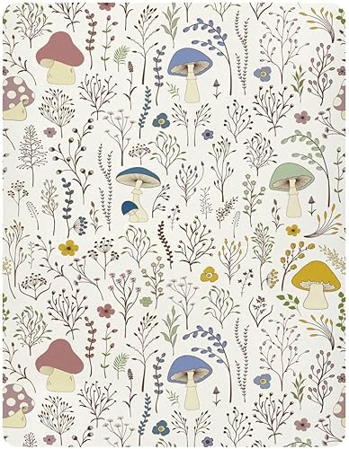 Miniatura 8 de KICPOAY Sábanas bajeras para cuna, plantas silvestres, hongos, elásticas, portátiles, para bebé pequeño, colchón suave y transpirable para cuna de