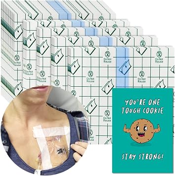 50pcs Showerproof Transparent Adhesive Film Dressings Clear Wound Bandages Protectors for Shower Tatoo Burns Abdominal C Section After Back Hip Knee Surgery 4 x 4 Inch