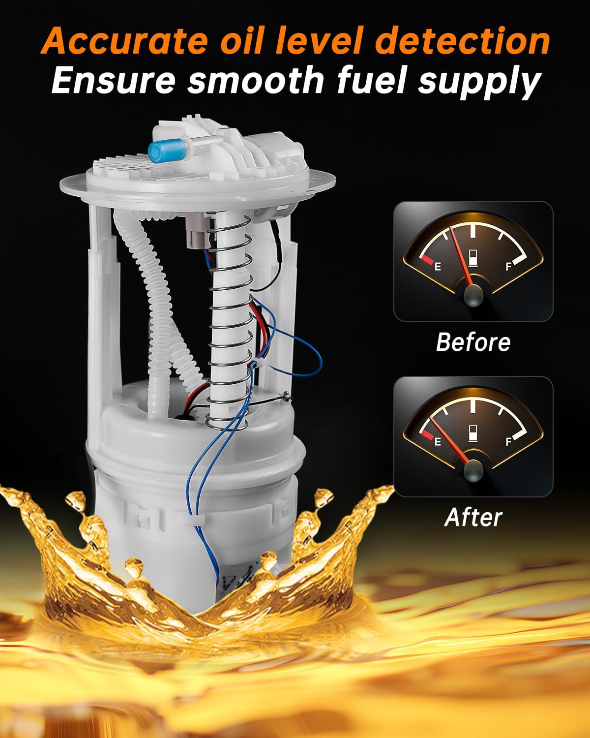 OKLPF Eletric Fuel Pump Assembly Compatible with 2005 2006 2007 2008 2009 2010 Jeep Grand Cherokee 3.7L V6 4.7L 5.7L 6.1L V8,2006-2010 Jeep Commander Replace number E7197M SP7010M