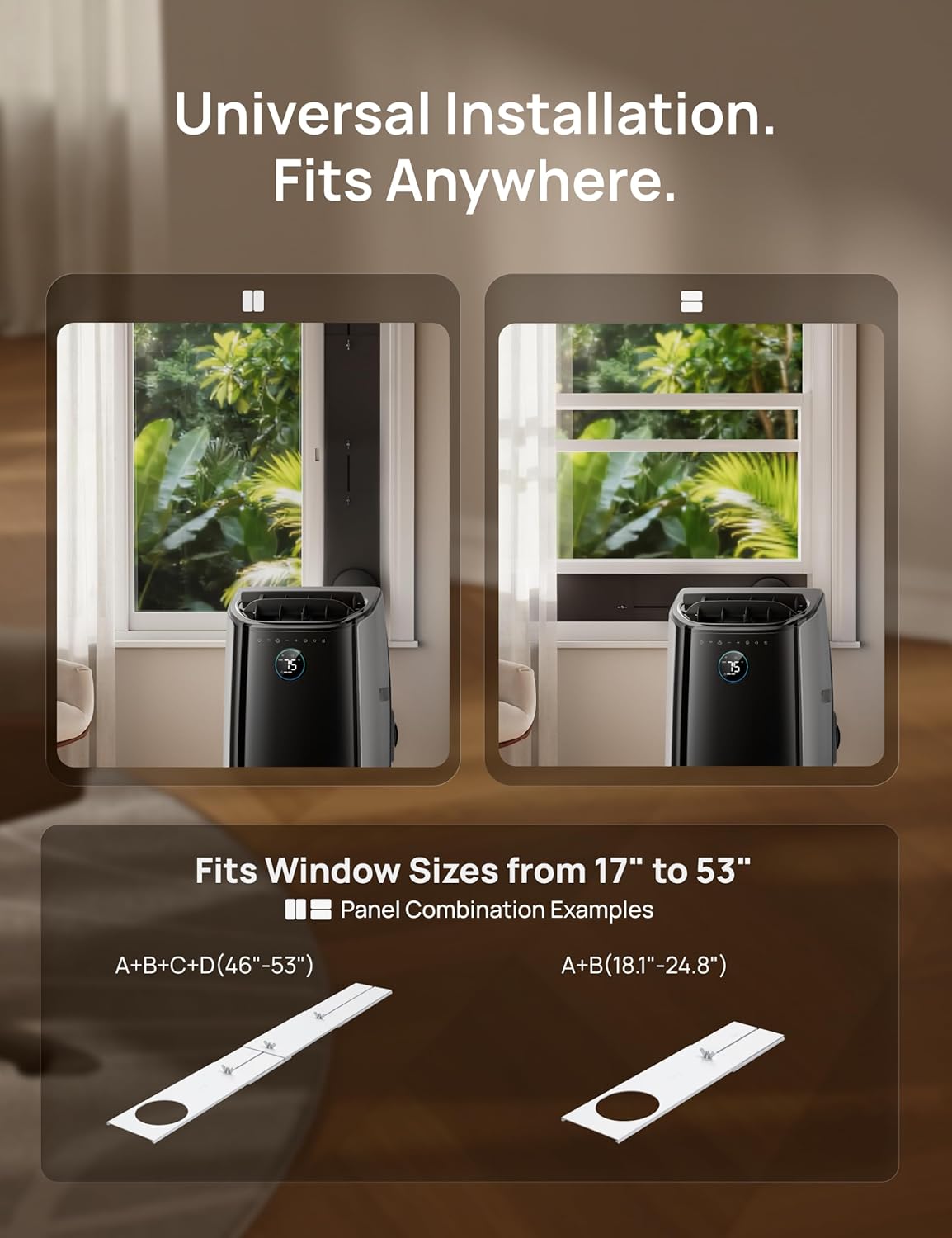 DREO Portable Air Conditioners, 14000 BTU ASHRAE (10,000 BTU DOE) Smart AC Unit for Room with Drainage-free Cooling, APP/Voice/Remote, Fan & Dehumidifier, Quiet Standing AC for Bedroom, AC516S New