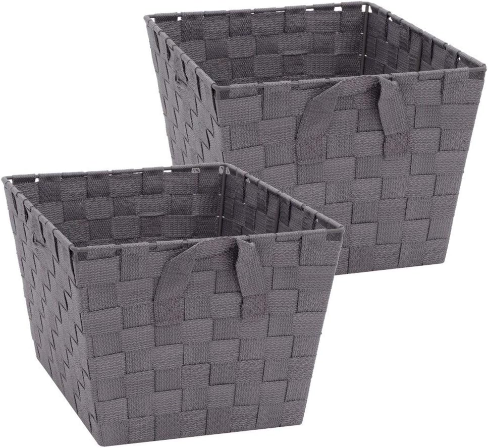 Elaine Karen Deluxe Woven Strap Storage Tote Shelf Basket