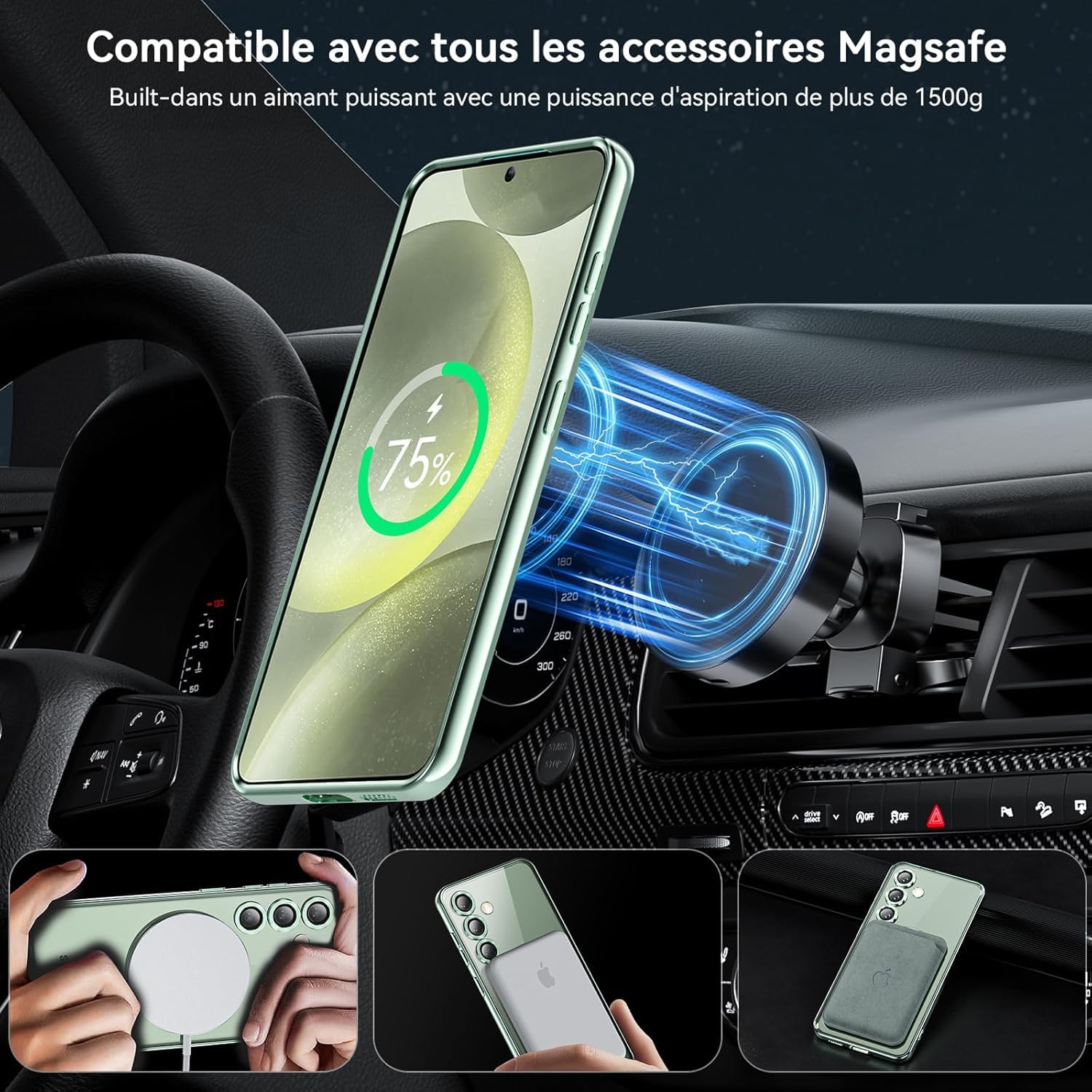 VONZEE Clear MagSafe Case for Galaxy S23 Plus -3