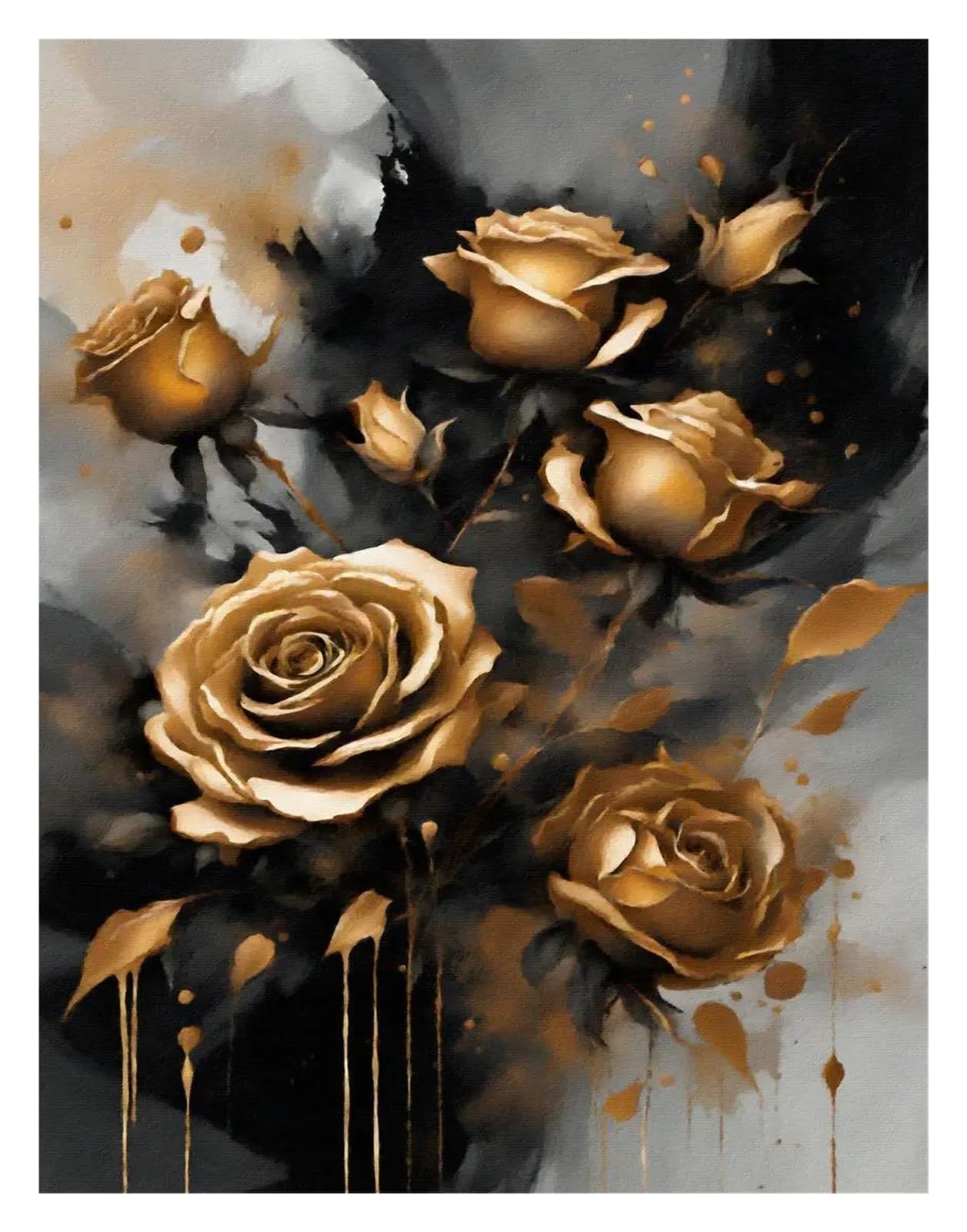Tableau déco nature fleurs pour transformer un mur de salon vide