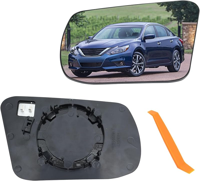 Vidro de espelho retrovisor esquerdo aquecido vefix para Nissan Altima e Sentra 2013 a 2018 – 1 unidade