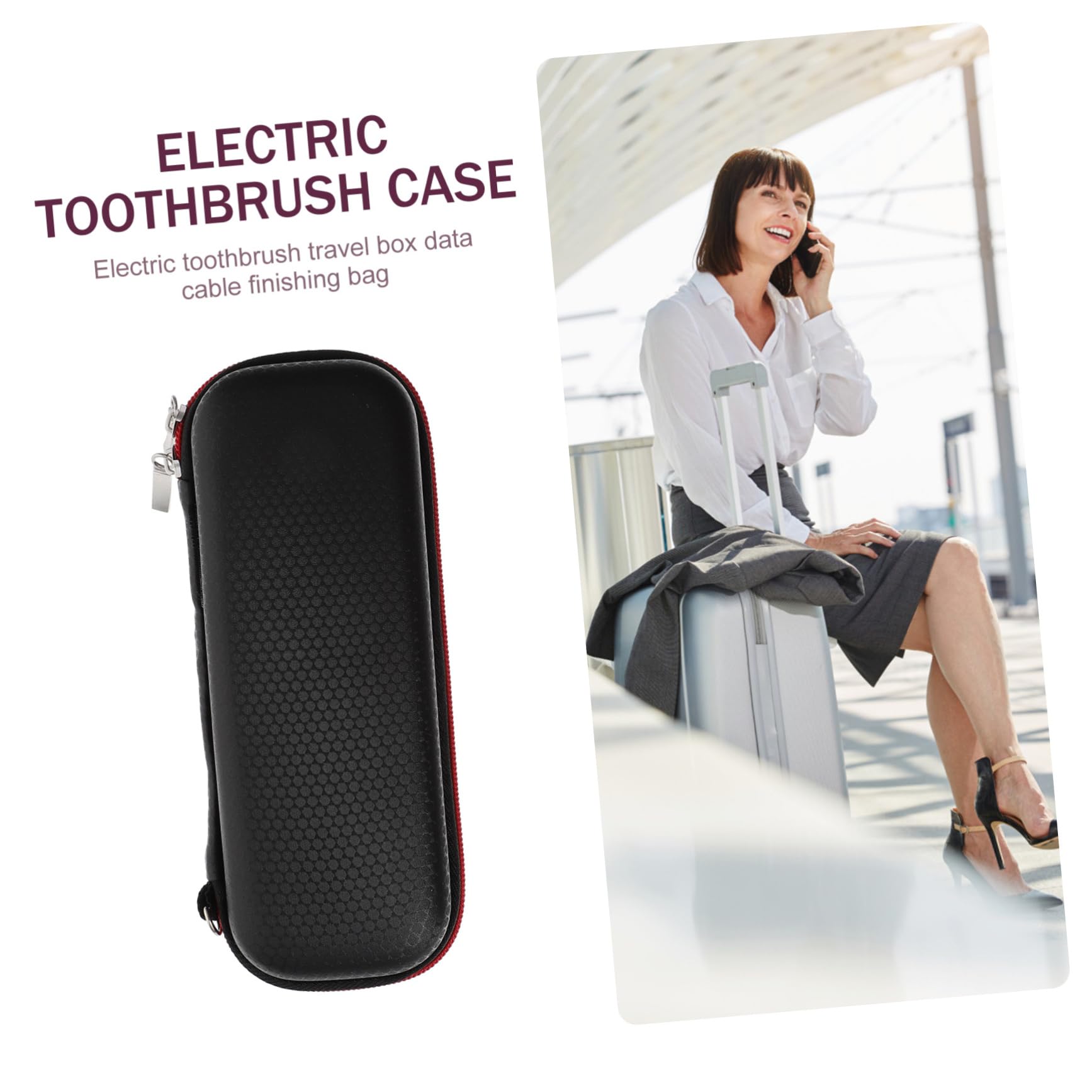 Portaspazzolino da viaggio, 3 pezzi, custodia da viaggio universale porta spazzolino da denti, custodia rigida per il trasporto di dischi rigidi, organizer elettronico da viaggio portatile per