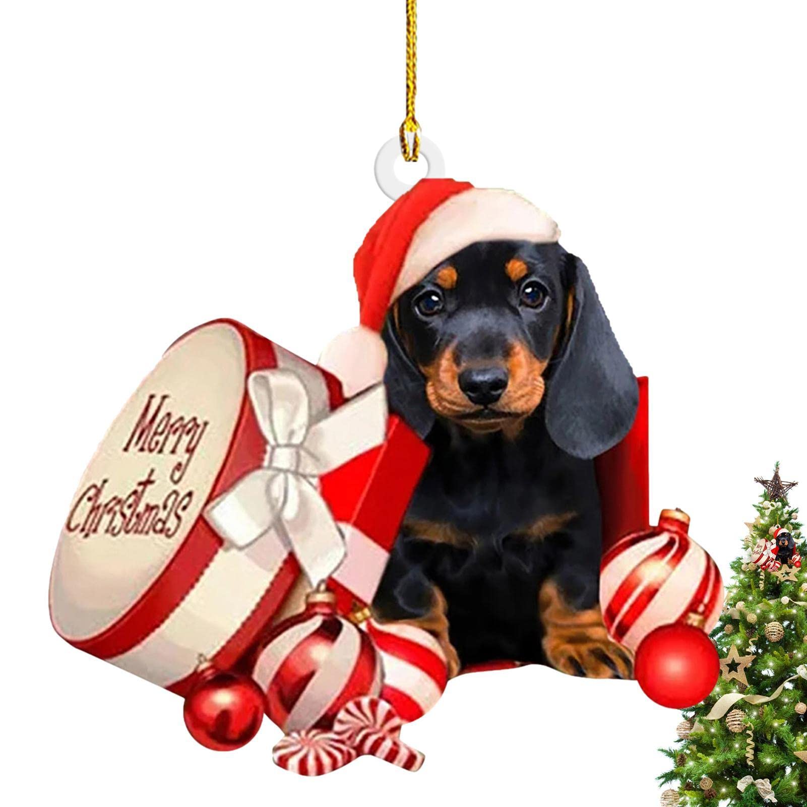 Sausage dog christmas tree ornament Clearance