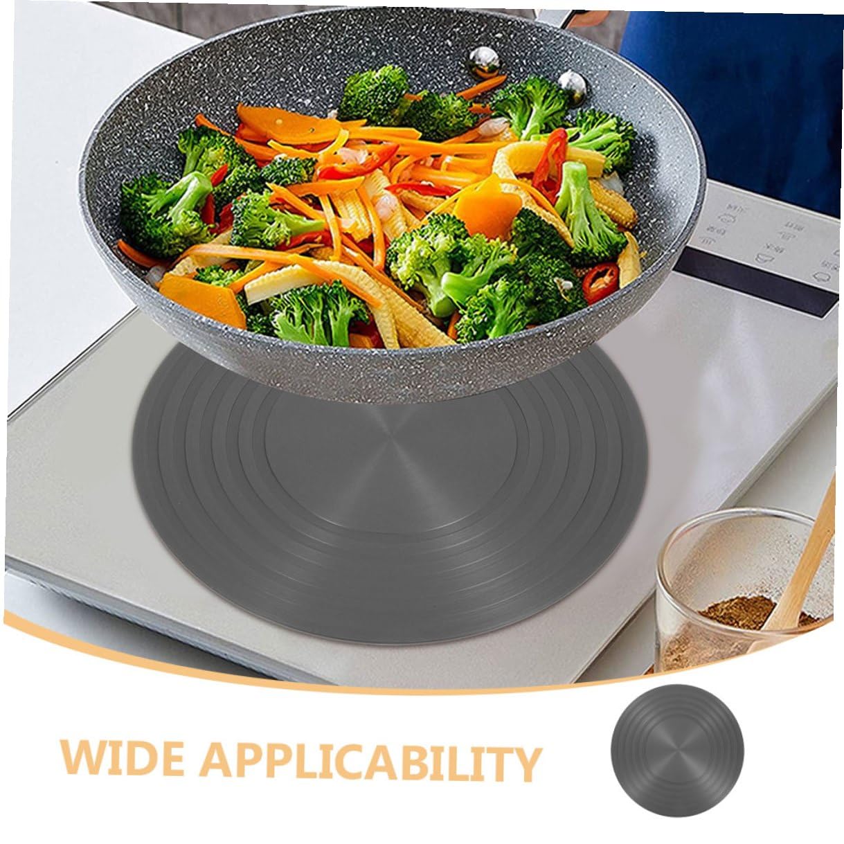 VANZACK Piastra Diffusore di Calore in Alluminio per Fornello Gas Vassoio di Scongelamento Pratico per Cucina Protezione per Pentole e Padelle