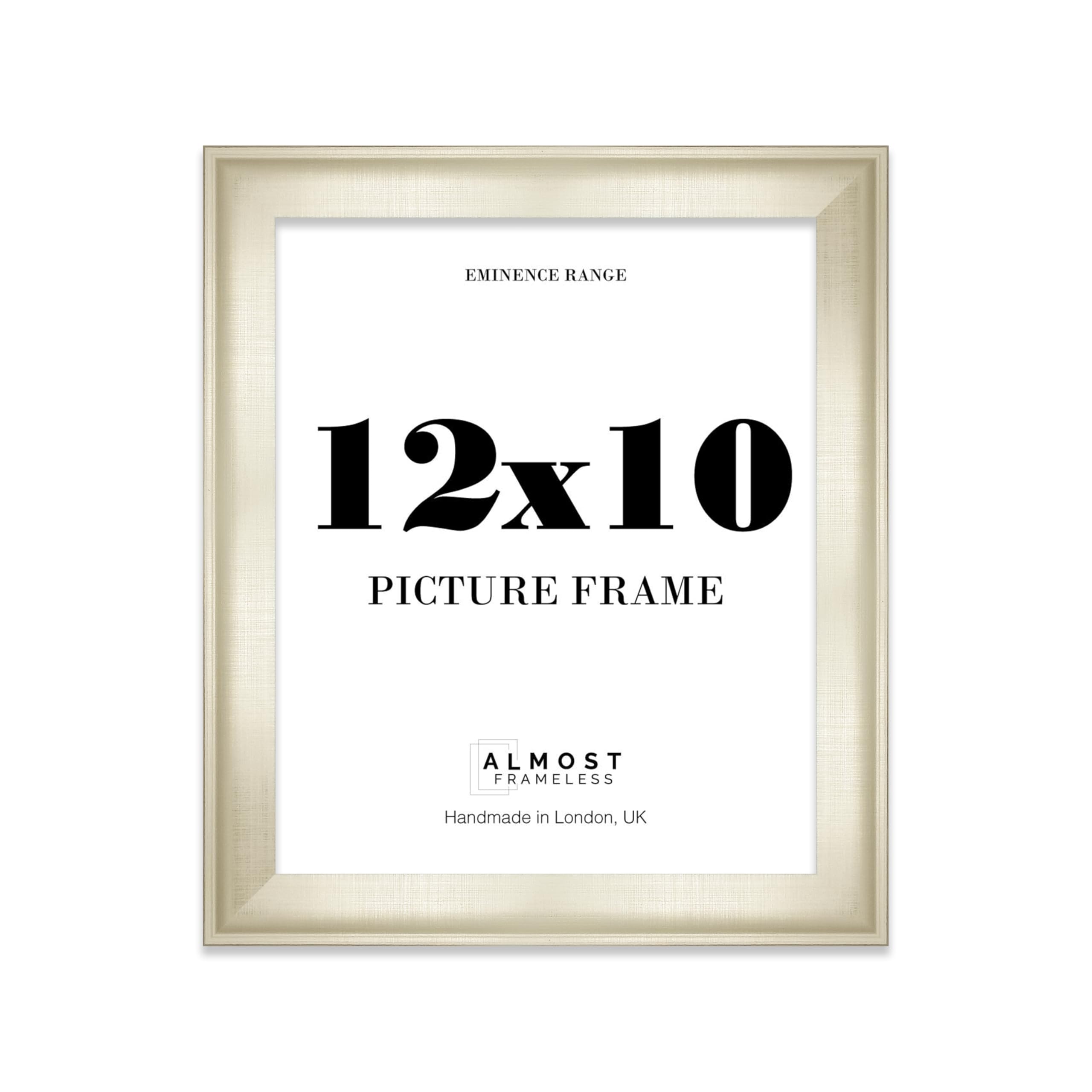 12x10" Silver Picture Frame - Rustic Wood Industrial Effect Photo Frame for Wall Display, Ideal for Posters, Prints & Home Décor, Wall Hooks and Kickstand, 32mm Edge - 1 Pack — image 1