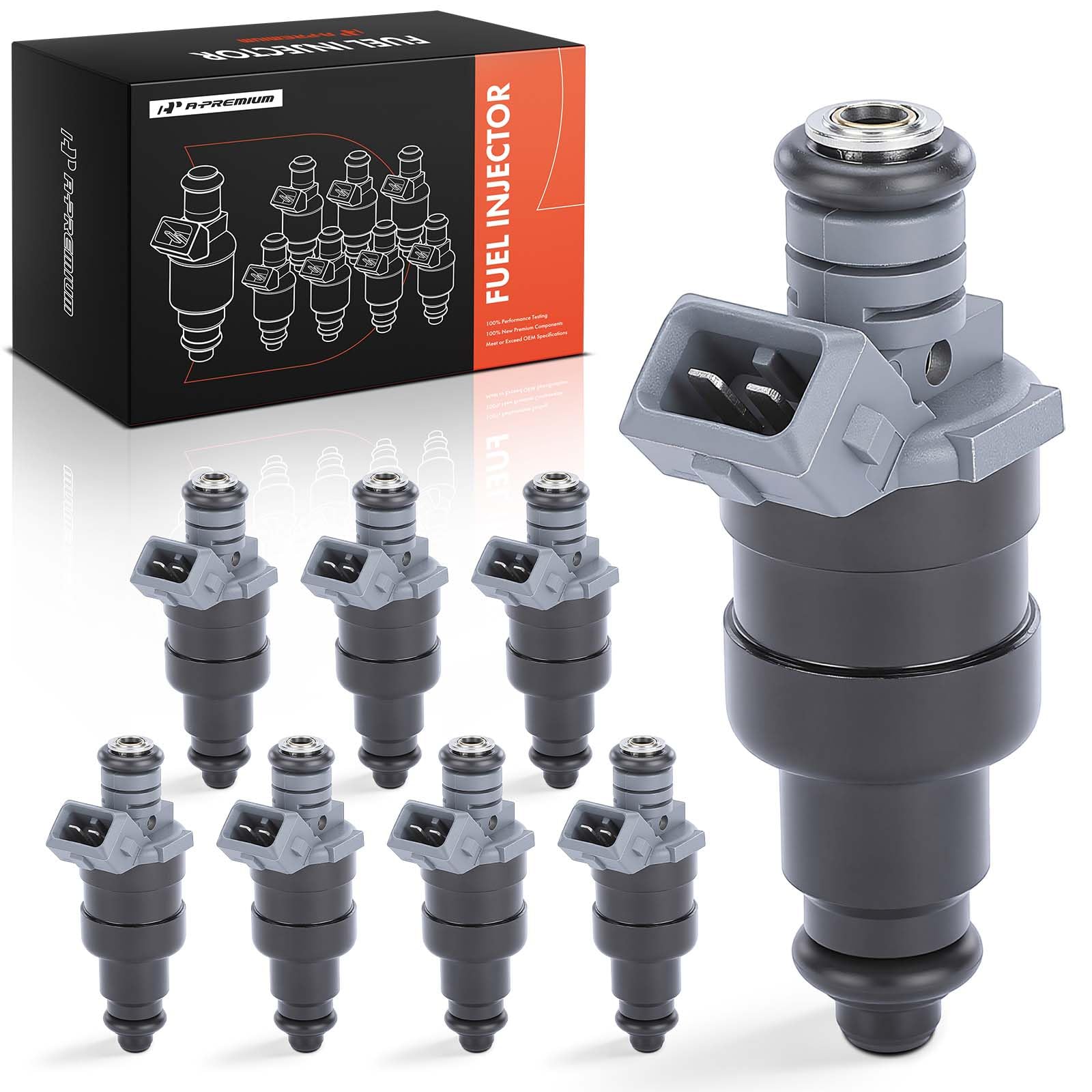 A-Premium Set of 8 Fuel Injectors Compatible with Jeep Grand Cherokee & Dodge Ram 1500, Ram 1500 Van, Ram 2500, Ram 2500 Van, Ram 3500, Ram 3500 Van, Durango, 5.2L 5.9L, Replace# RL030778AB