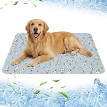 Ninonly Cooling Mat for Dogs and Cats, 50 x 70 cm Cool Bed for Pets, Cooling Mat Summer Mat, Machine Washable and Foldable, Cool Blanket Ideal for Home, Car, Travel