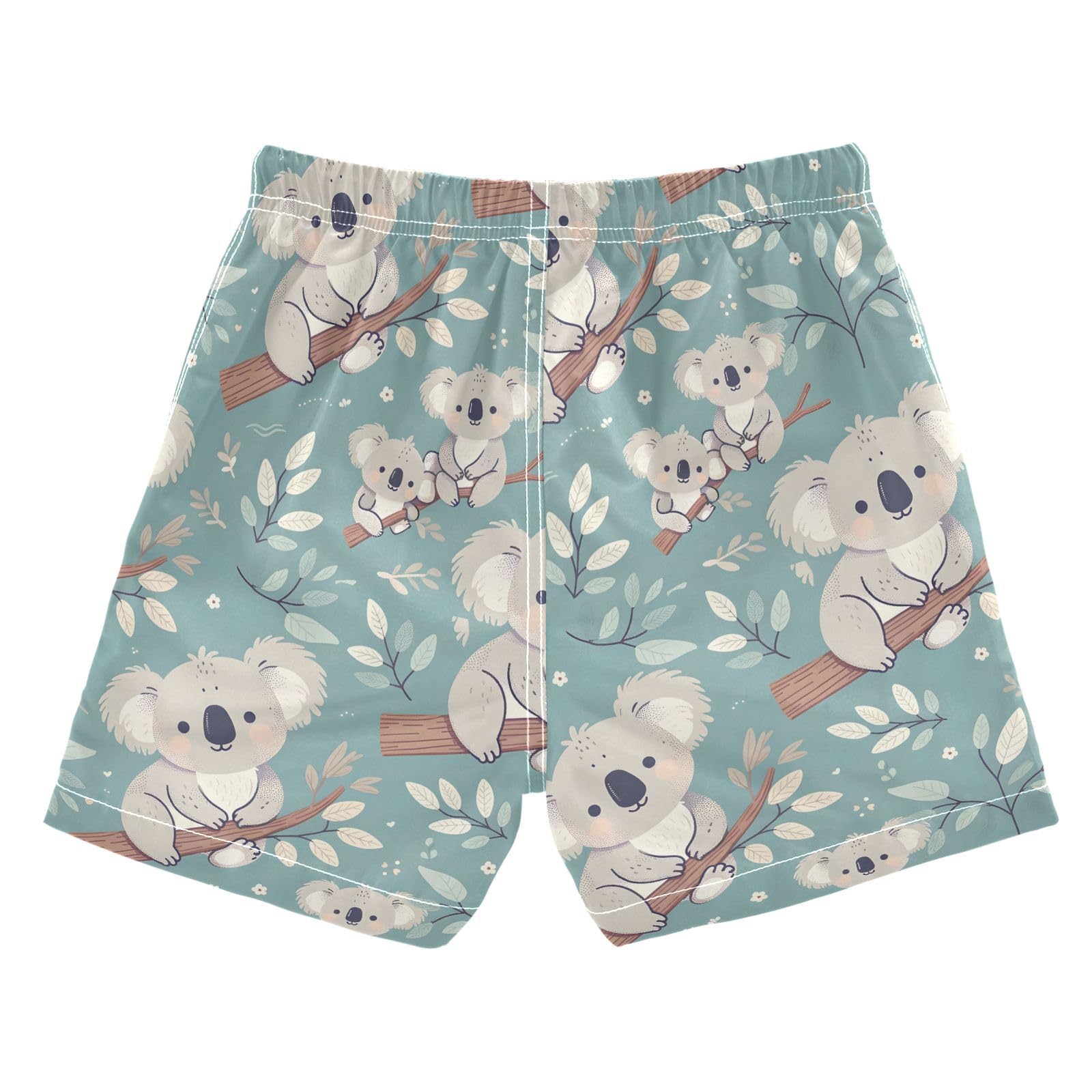 ALAZA Cute Koala Bear Branches Boys' Swim Trunks Beach Shorts Quick Dry Swimsuit 5T Multicoloured