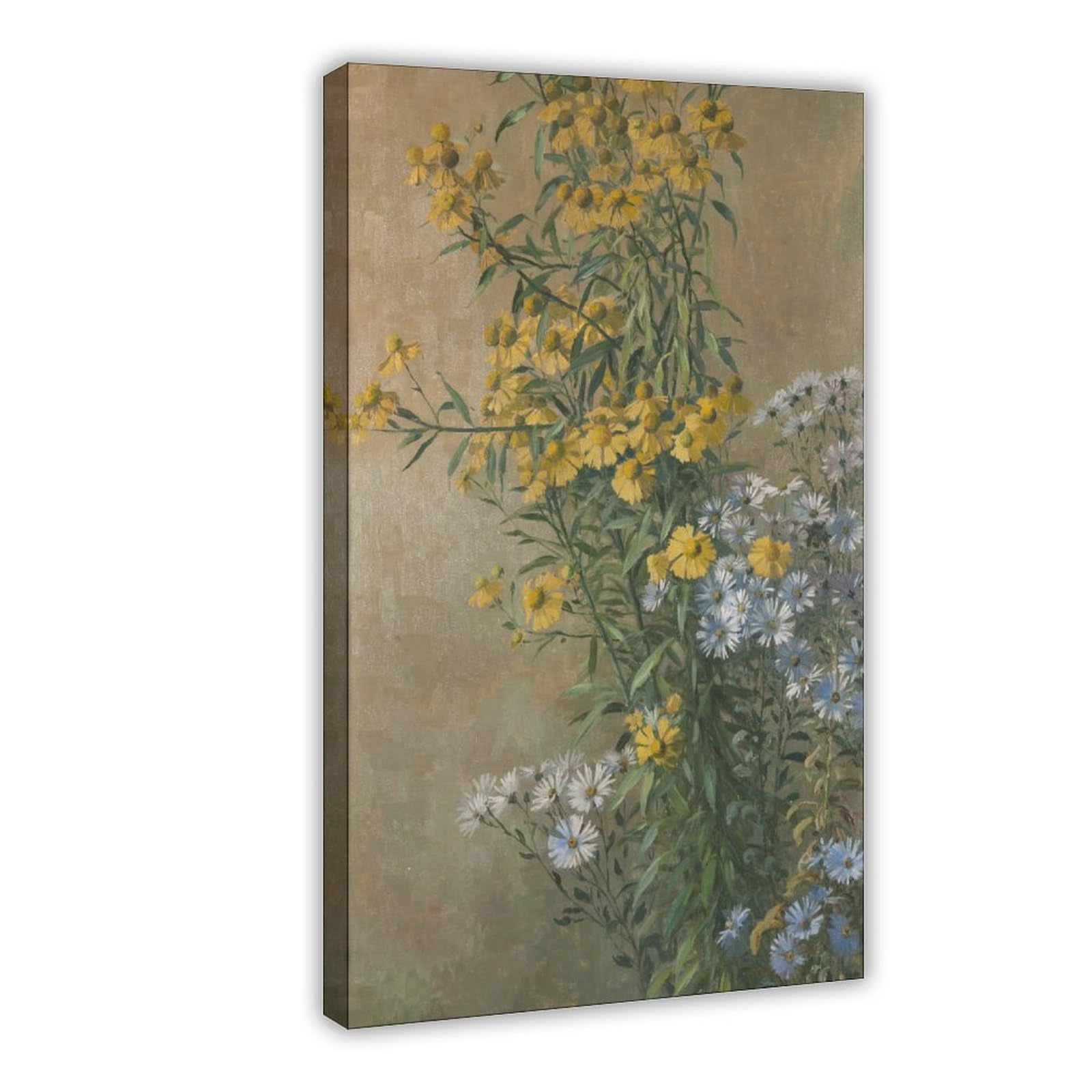 YRVSHC Poster su tela con fiori autunnali, girasoli e astri autunnali, per soggiorno, decorazione regalo