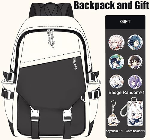 Miniatura 2 de Genshin Impact Mochila Xiao Anime Laptop Bookbag Student Mochila 3D Print School Bags Mochila de viaje con regalo, Arataki Itto, Mochilas de viaje