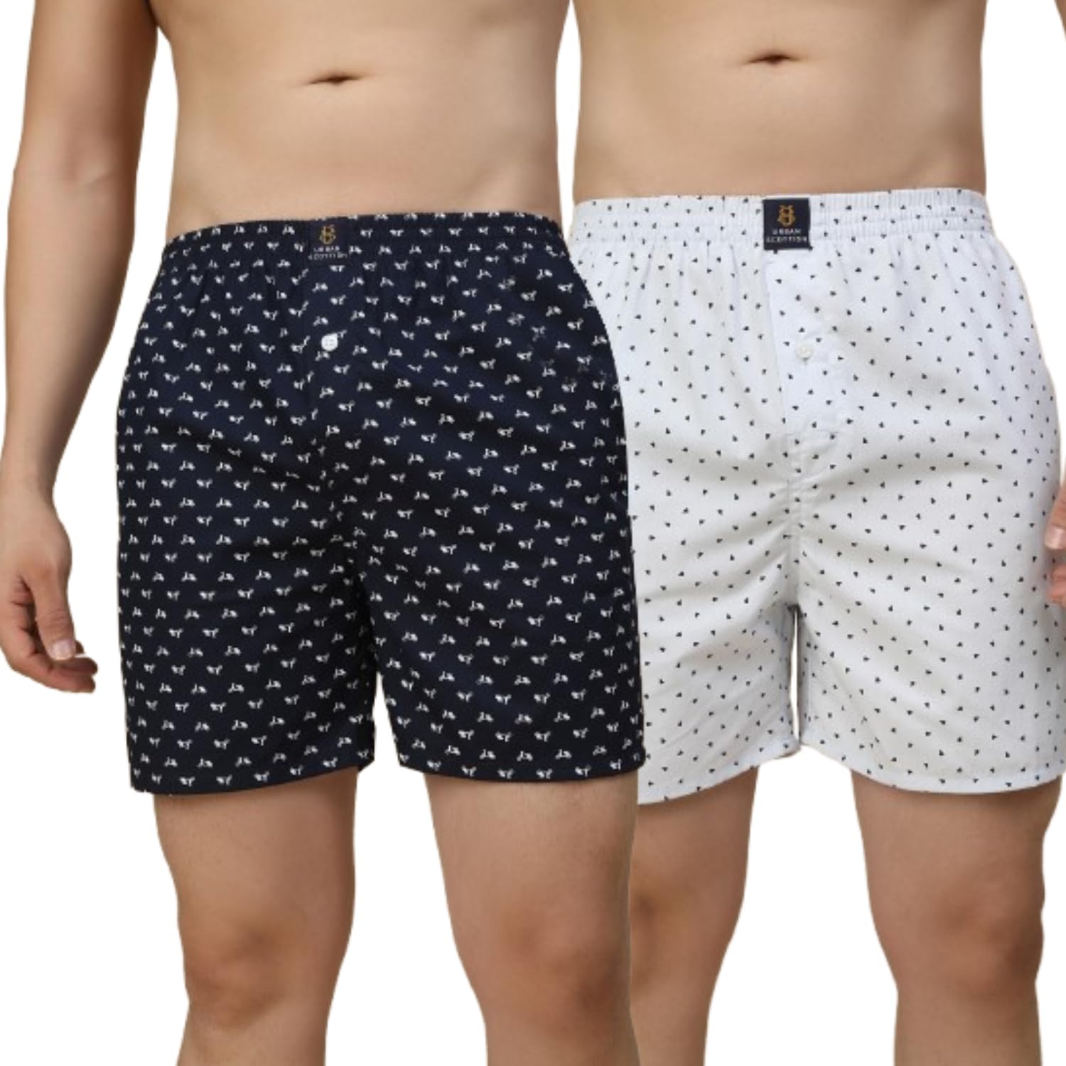 urban scottish Men’s Pack of 2 Cotton Printed Boxers with Side Pockets-picture-14