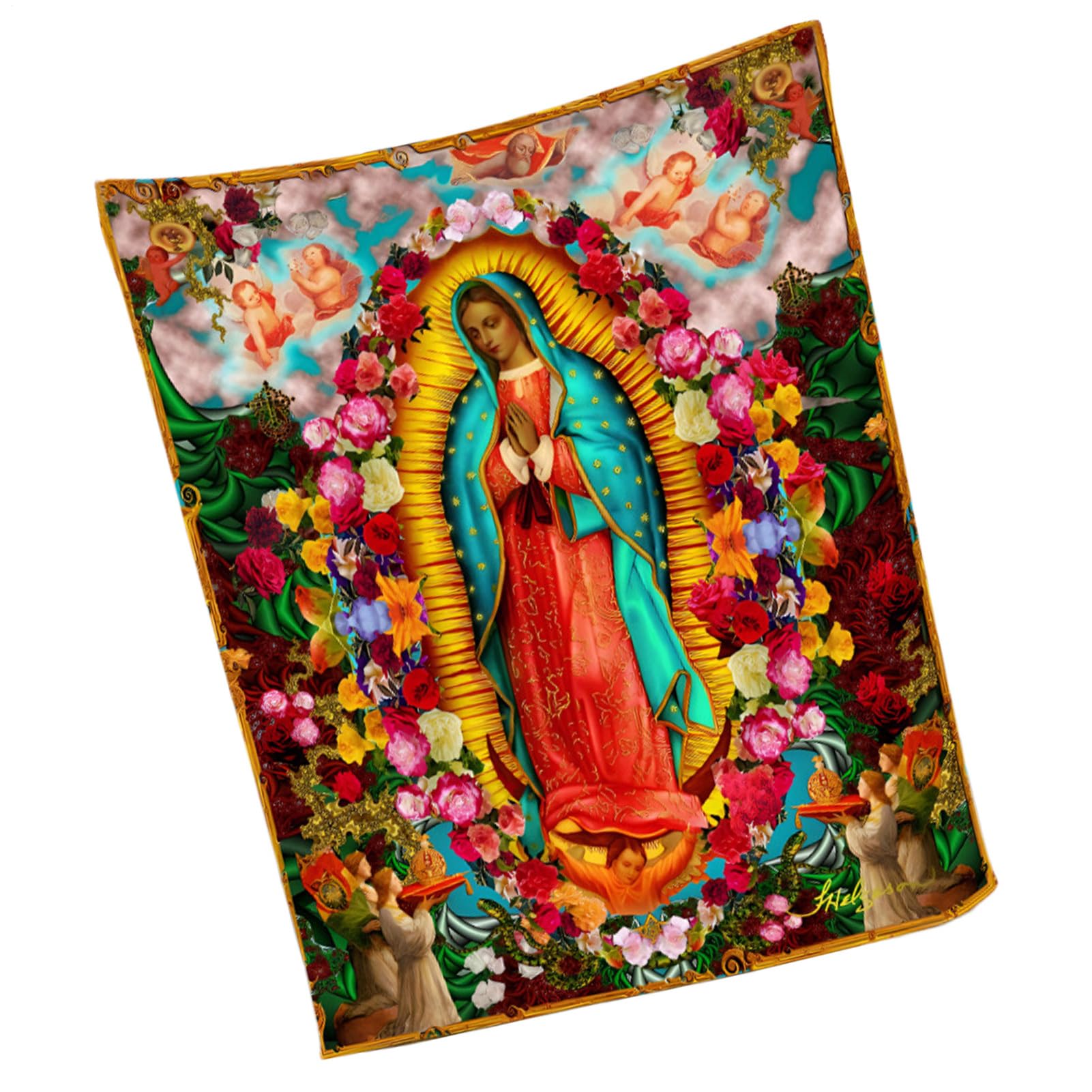 Couverture en peluche Mother Mary contre le froid au bureau