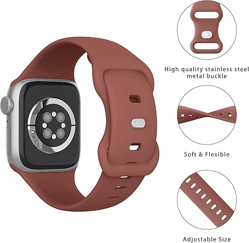 Miniatura 10 de ADCNLG Correas deportivas compatibles con Apple Watch Band de 1.575 in, 1.614 in, 1.496 in, 1.654 in, 1.732 in, 1.772 in y 1.929 in, correa de