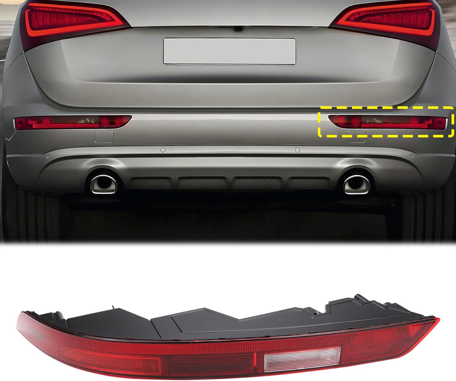 USTAR Rear Bumper Tail Light Compatible with Audi Q5 2018 2019 2020 2021 Rear Bump Brake Lights for Right Passenger Side 80A945070A Right Side