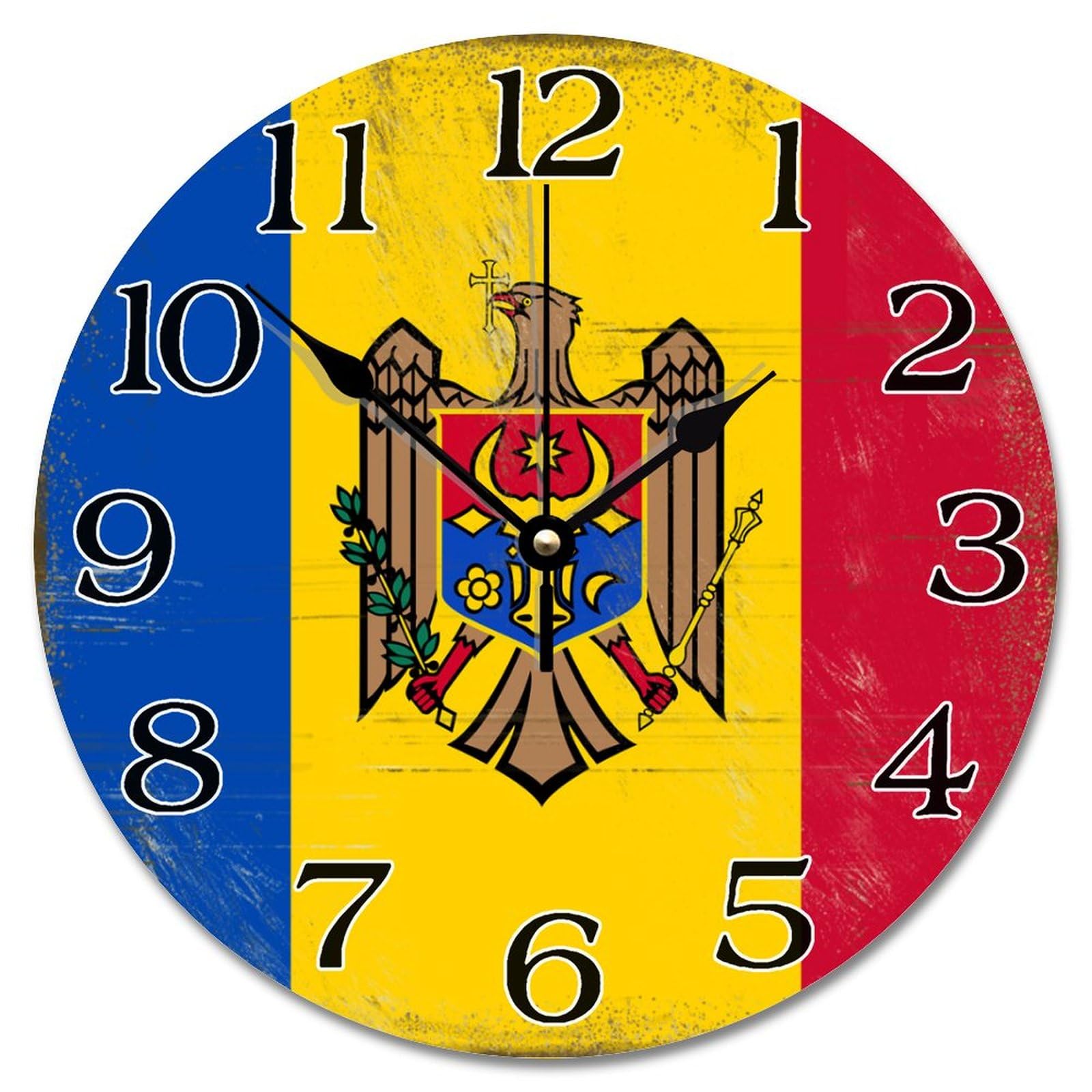 Horloge murale Moldavie rustique pour la décoration du salon et de la cuisine