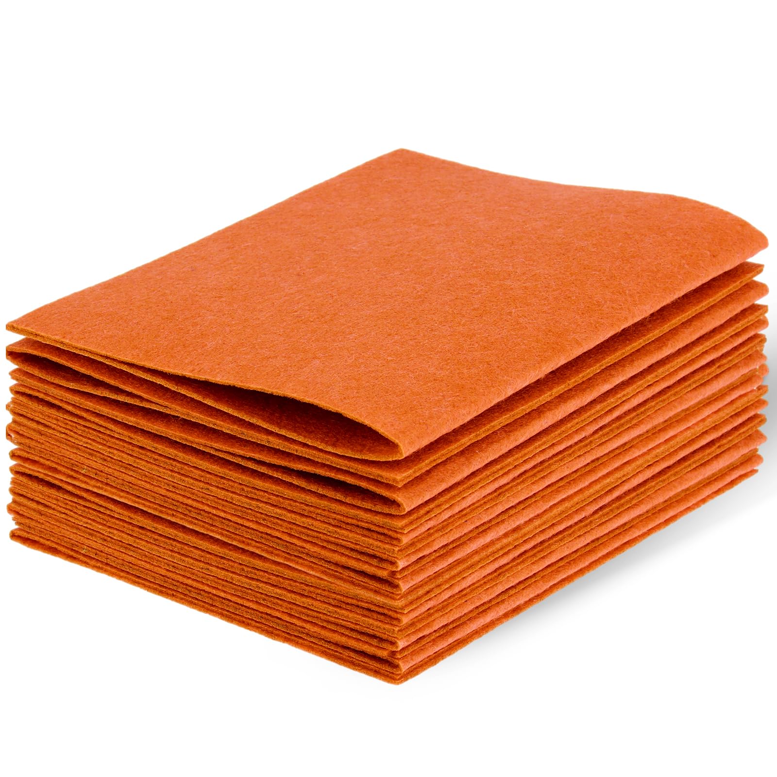 Felt Sheets, 7" x 11" Felt for Crafts & Sewing - 10 Pcs Halloween & Christmas Fabric - Orange, Orange Color