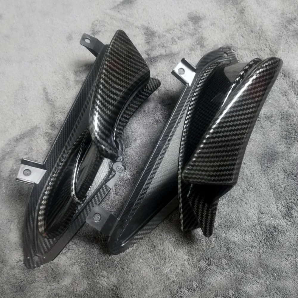 Aerodinamica per Moto Per CBR650R CB650R 2019-2023 Kit spoiler anteriore | Winglet Aerodinamico venti Laterale Pinna Spoiler ABS Carenatura Anteriore Protezione Ala Copertura(Black)