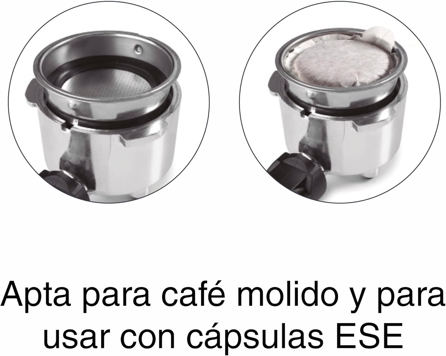Lacor - 69429 - Macchina per caffè espresso, per la preparazione di tutti i tipi di caffè, caffè macinato o capsule a cialde, vaporizzatore, accessori inclusi, acciaio inox, 20 bar, 1450 W, 1,25 l Lacor - 69429 - Macchina per caffè espresso, per la preparazione di tutti i tipi di caffè, caffè macinato o capsule a cialde, vaporizzatore, accessori inclusi, acciaio inox, 20 bar, 1450 W, 1,25 l