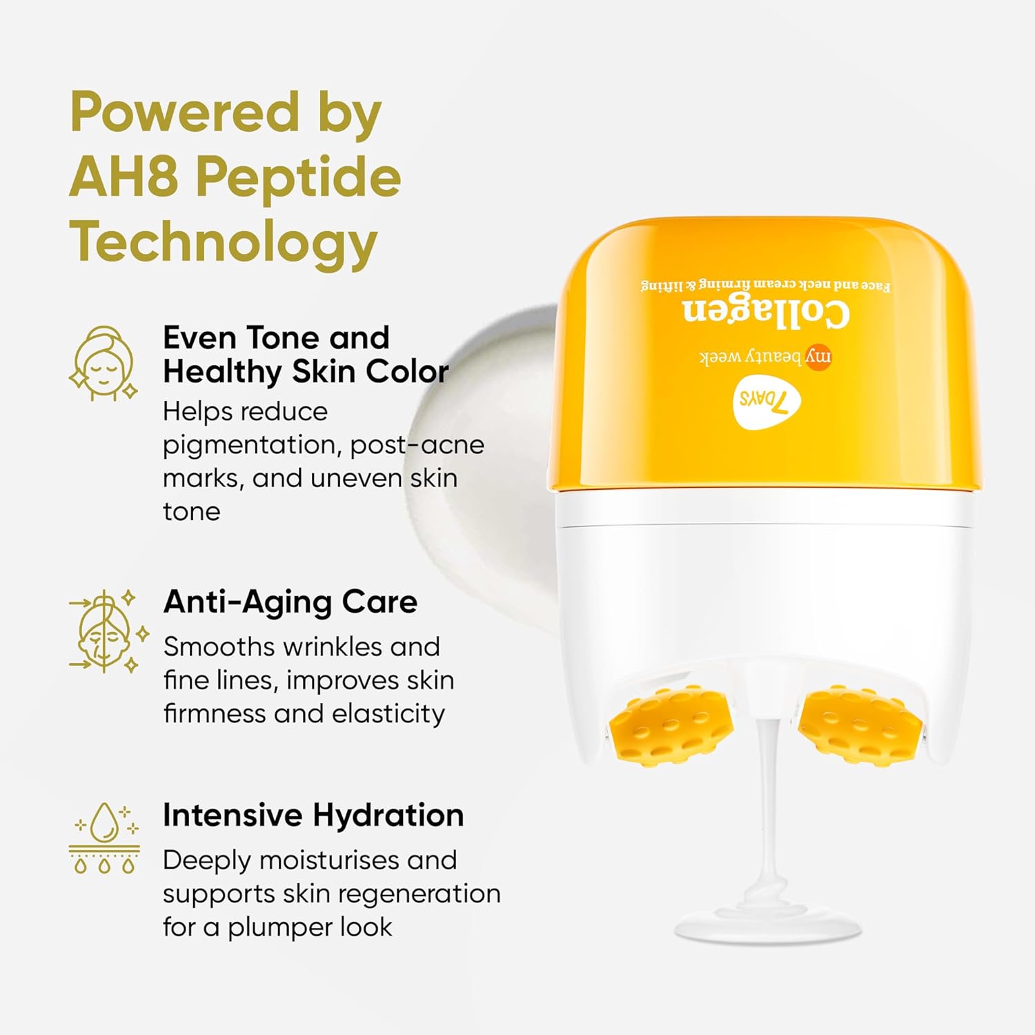 7DAYS Face Cream with Collagen - Korean Anti Aging Face Moisturizer with Collagen, Firming 2-in-1 Tightening & Lifting Neck Cream & Face Cream with Peptide Complex, Wrinkle Care | 1.35 fl oz - Image 5