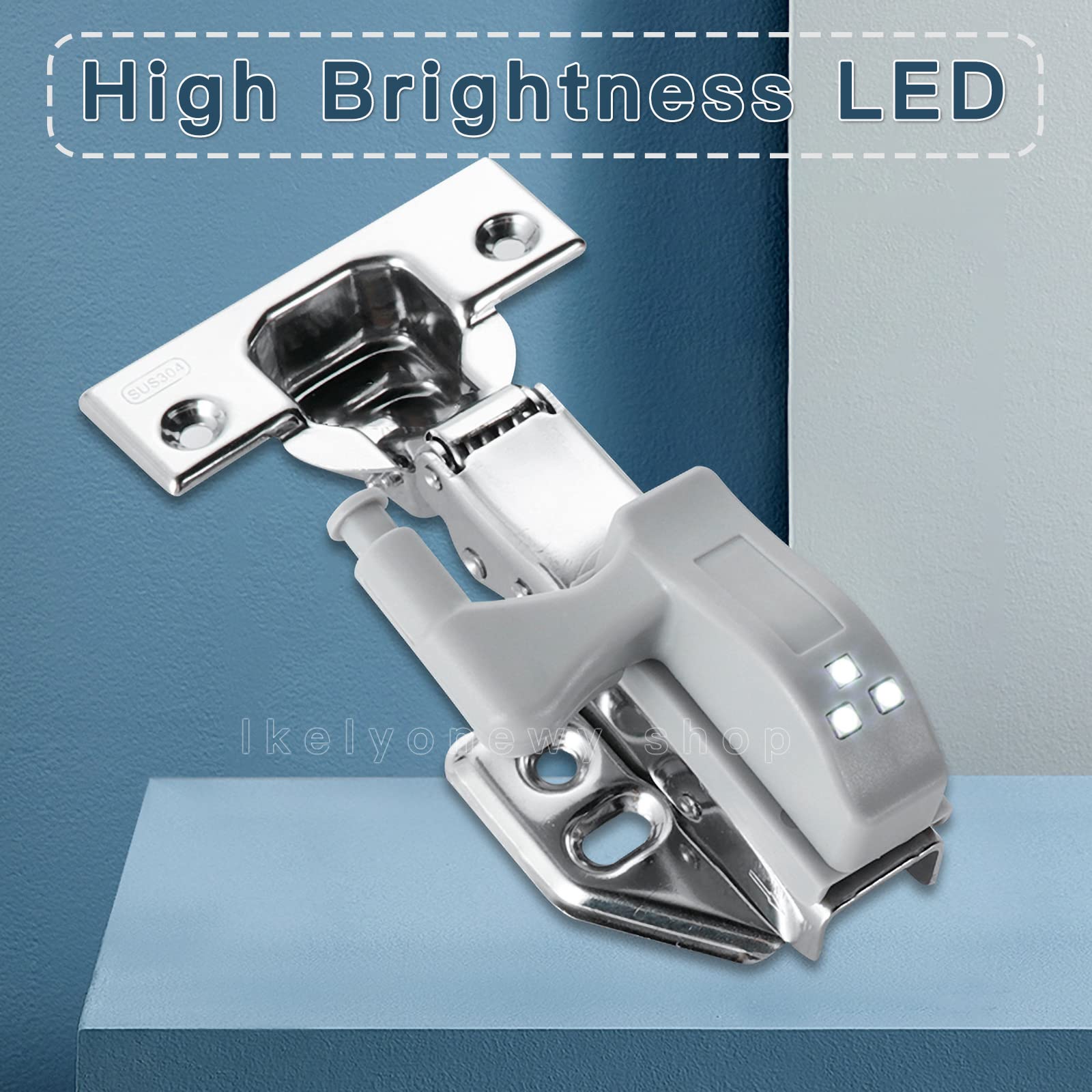 Hinge Led Sensor Light for Kitchen Cabinet Cool White Universal Intelligent Home Lamp Cupboard Closet Wardrobe Door Switch Lkelyonewy 8Pcs