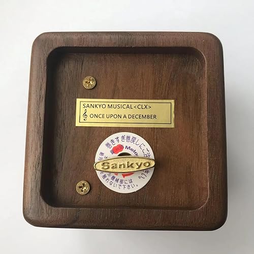 Miniatura 171 de BinkeGG Caja de música con forma de corazón hueco de madera con mecanismo musical Sankyo, melodía: Howl's M0ving Castle (Merry Go Round of Life)